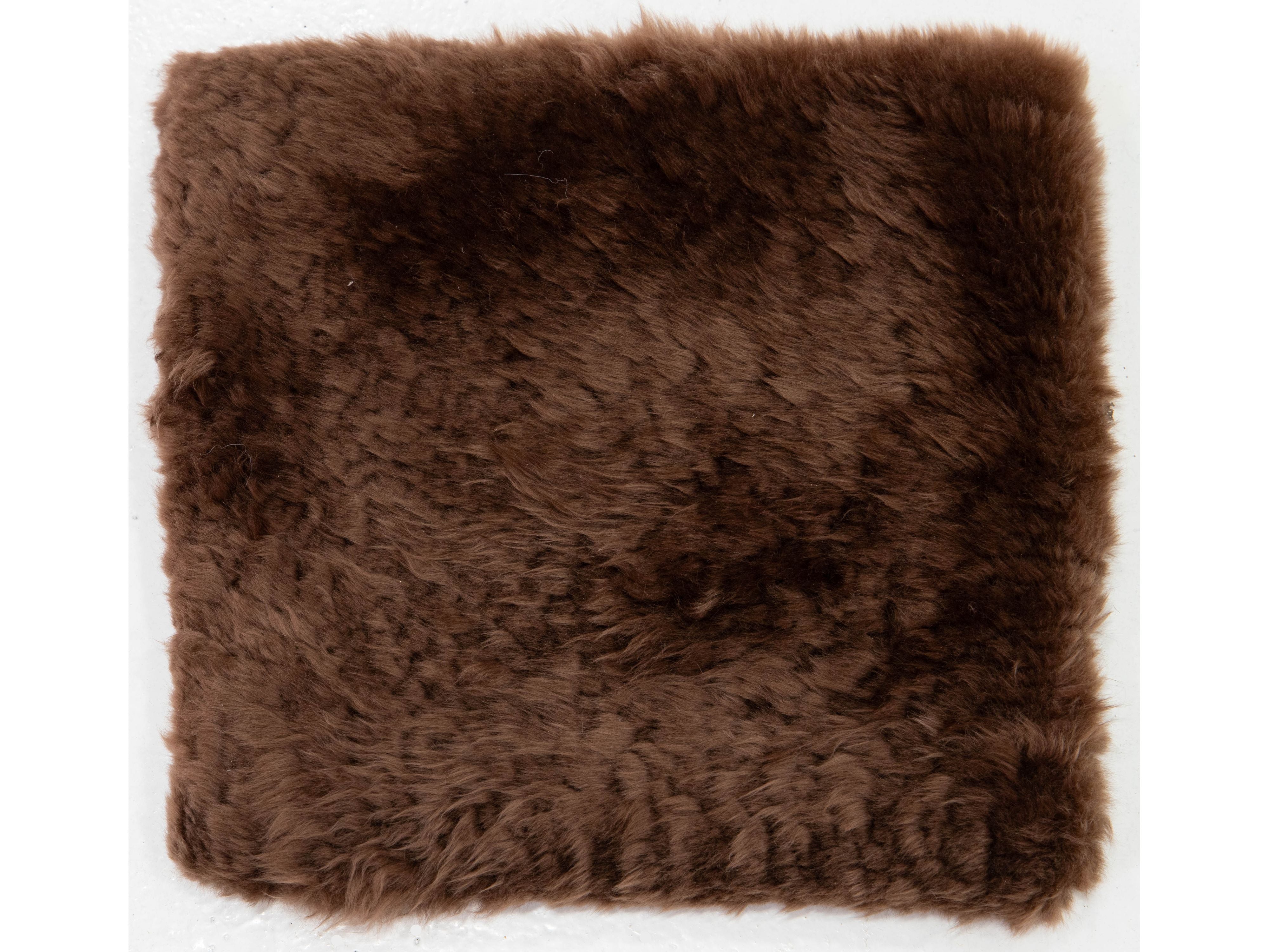 Modern Genuine Sheep Leather Custom Rug