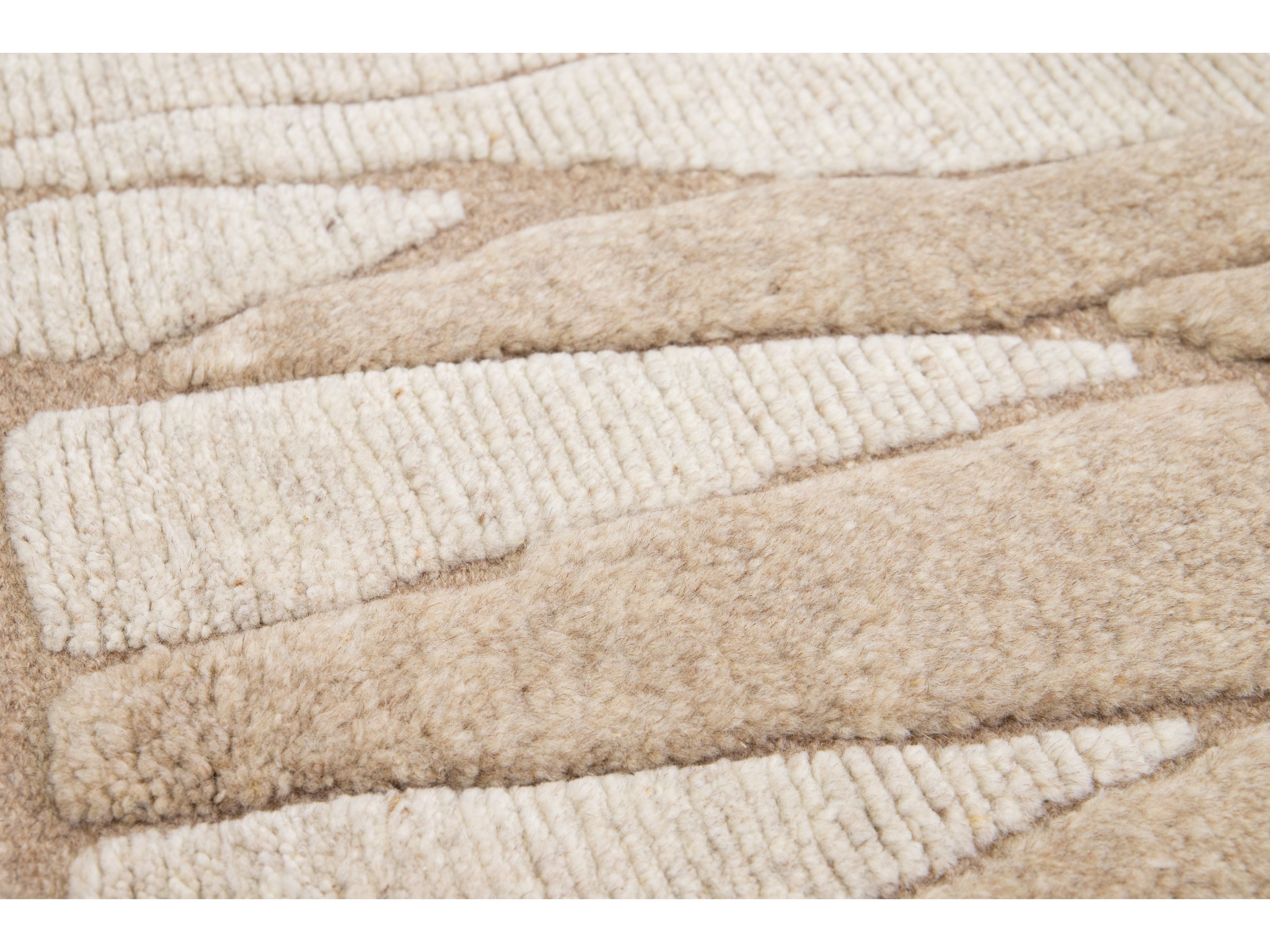 Modern Moroccan Wool Custom Rug