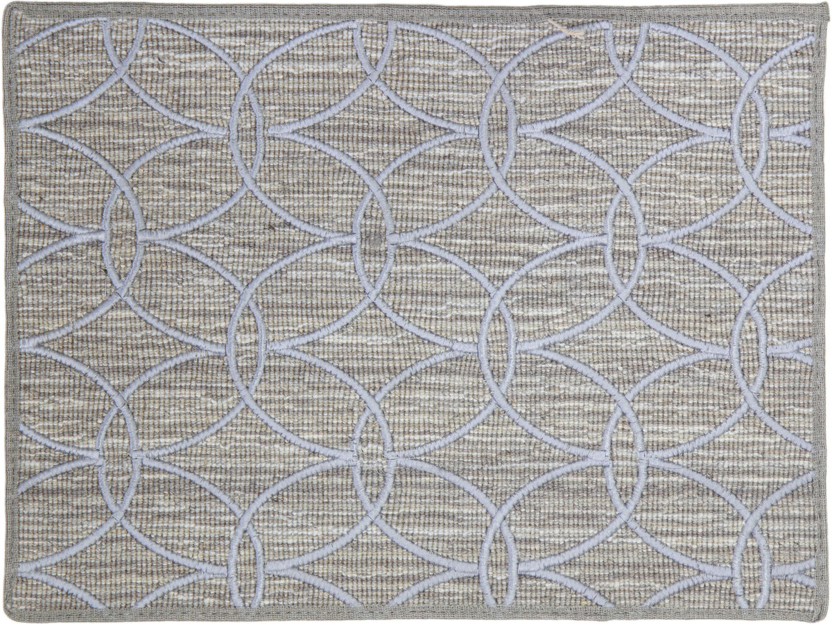 Modern Aida Broadloom Wool and Tencel Custom Rug