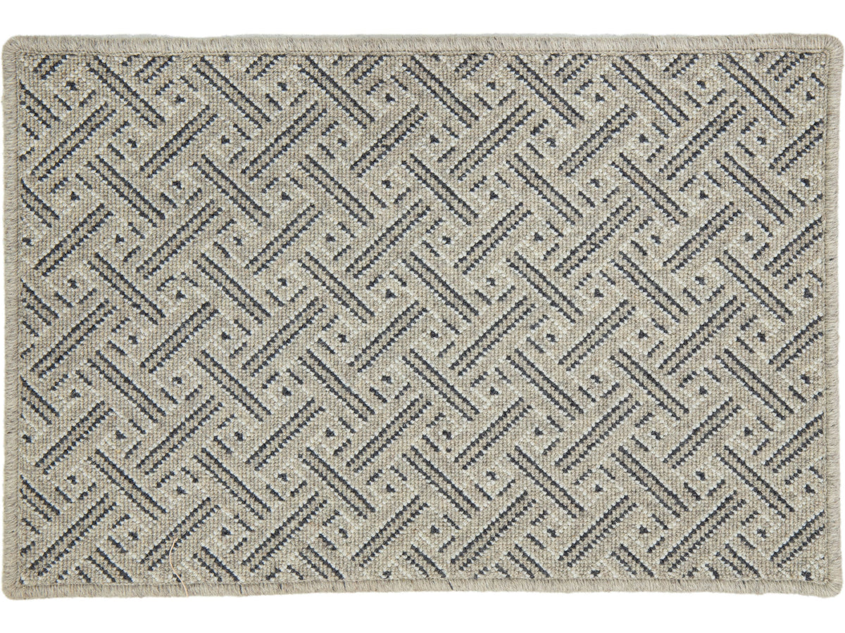 Modern Wild N Wooldy Geo Broadloom Wool Custom Rug