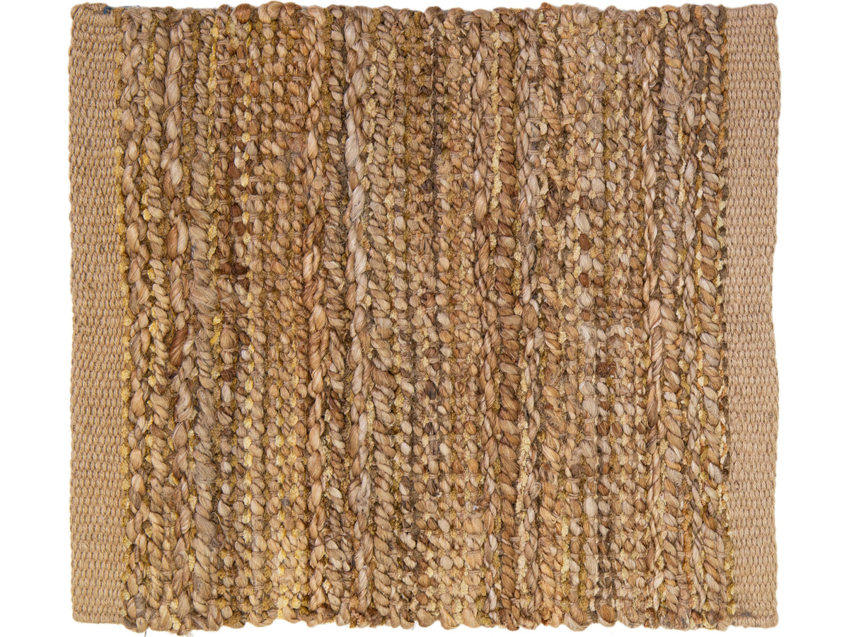 Modern Textured Jute and Rayon Custom Rug