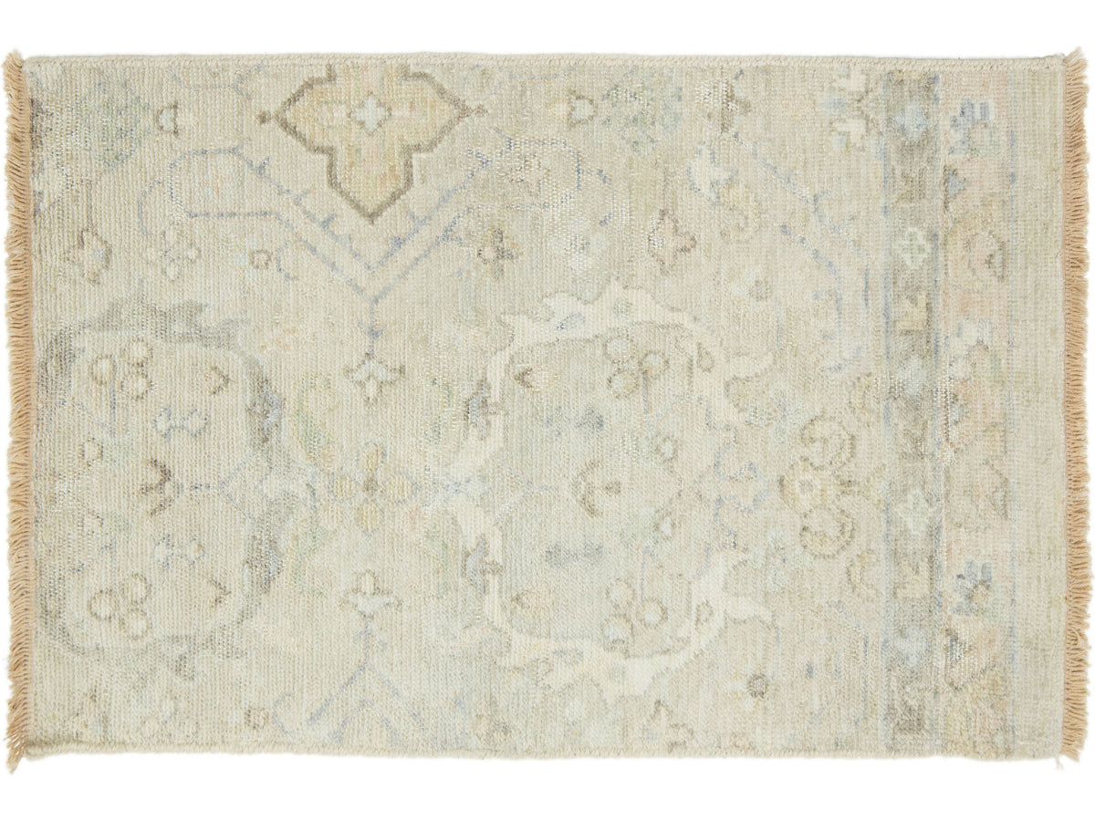 Modern Turkish Oushak Wool Custom Rug