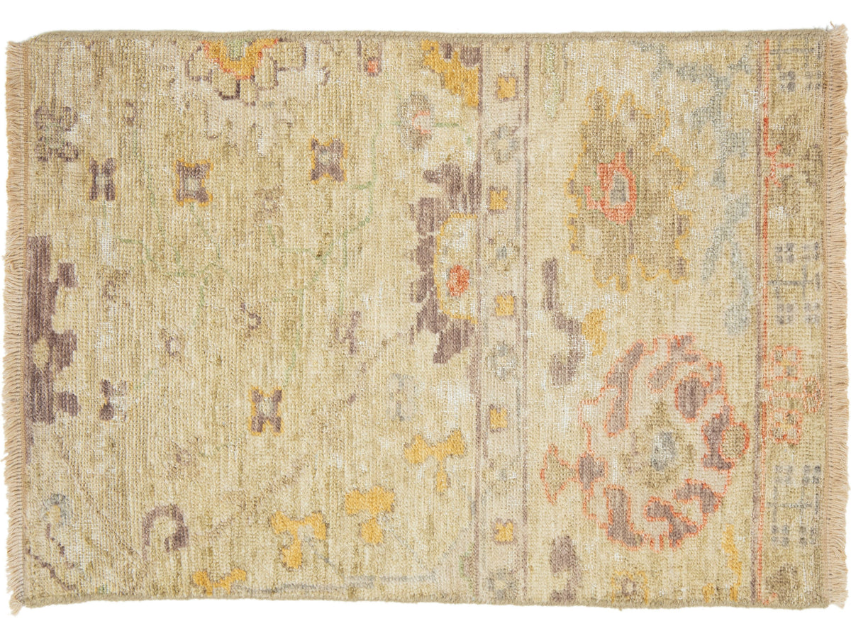 Modern Turkish Oushak Wool Custom Rug