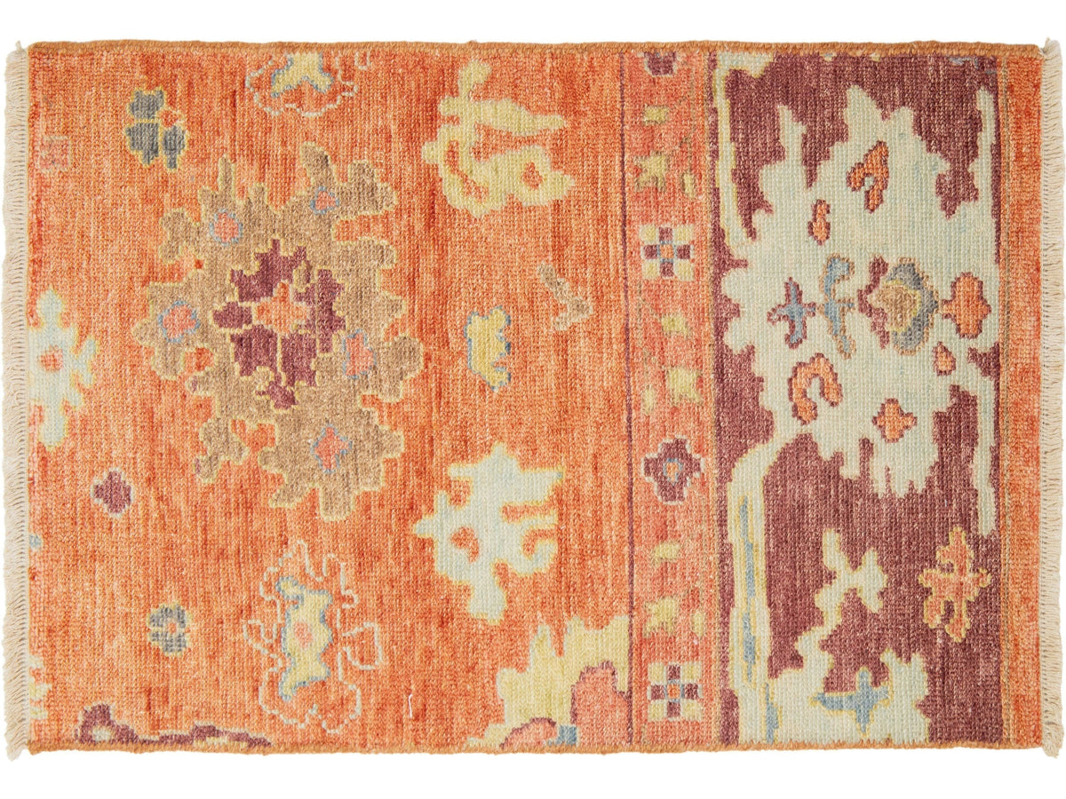 Modern Turkish Oushak Wool Custom Rug