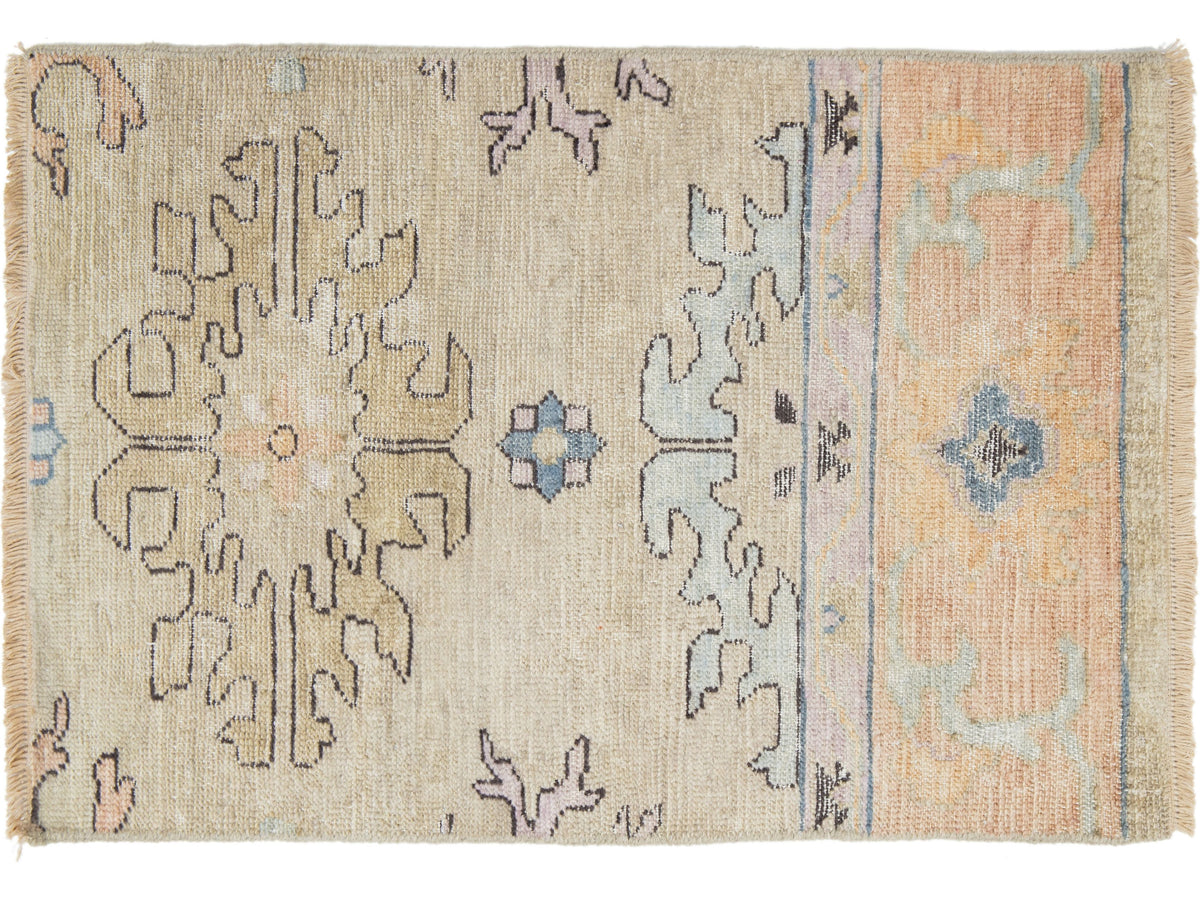 Modern Turkish Oushak Wool Custom Rug