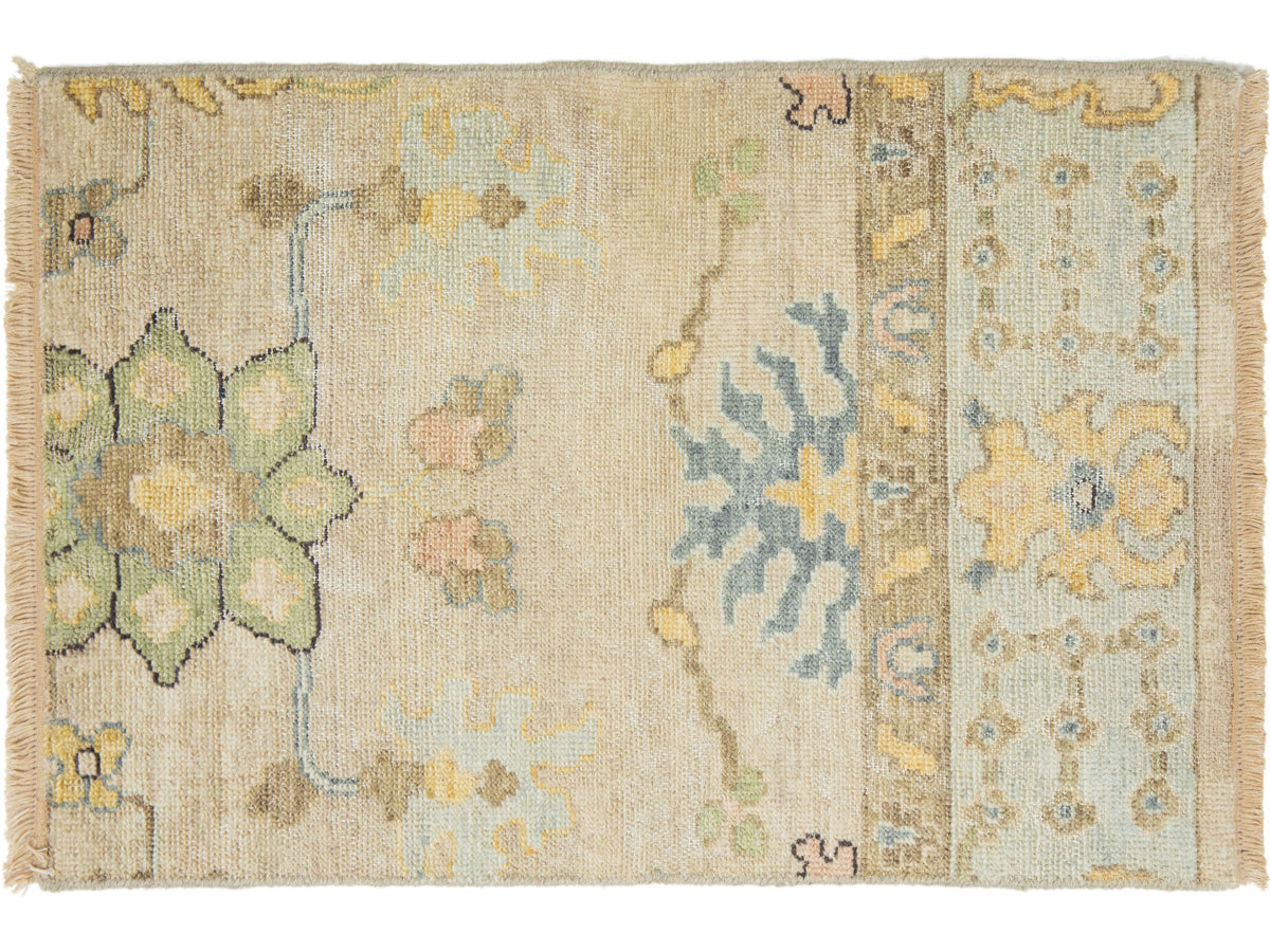 Modern Turkish Oushak Wool Custom Rug