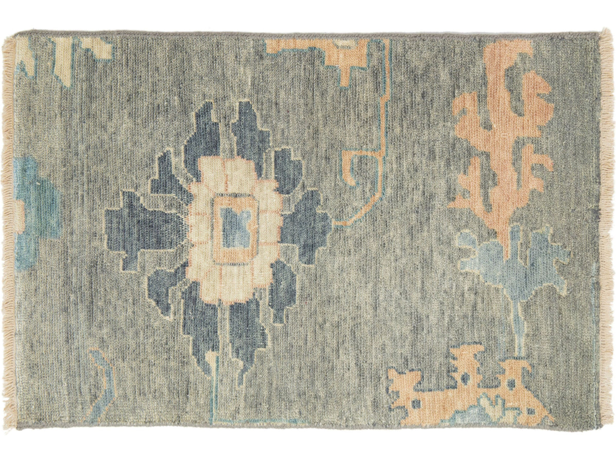Modern Turkish Oushak Wool Custom Rug