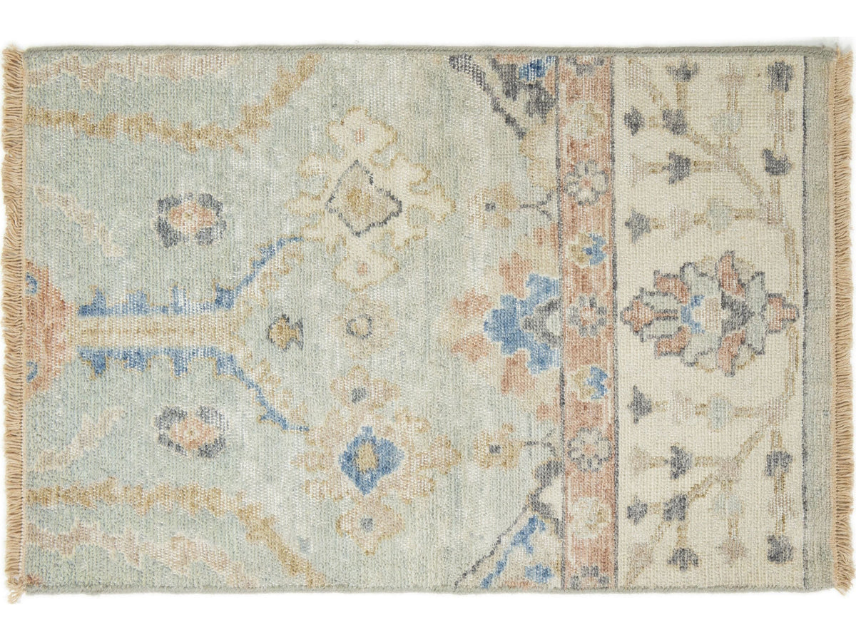 Modern Turkish Oushak Wool Custom Rug