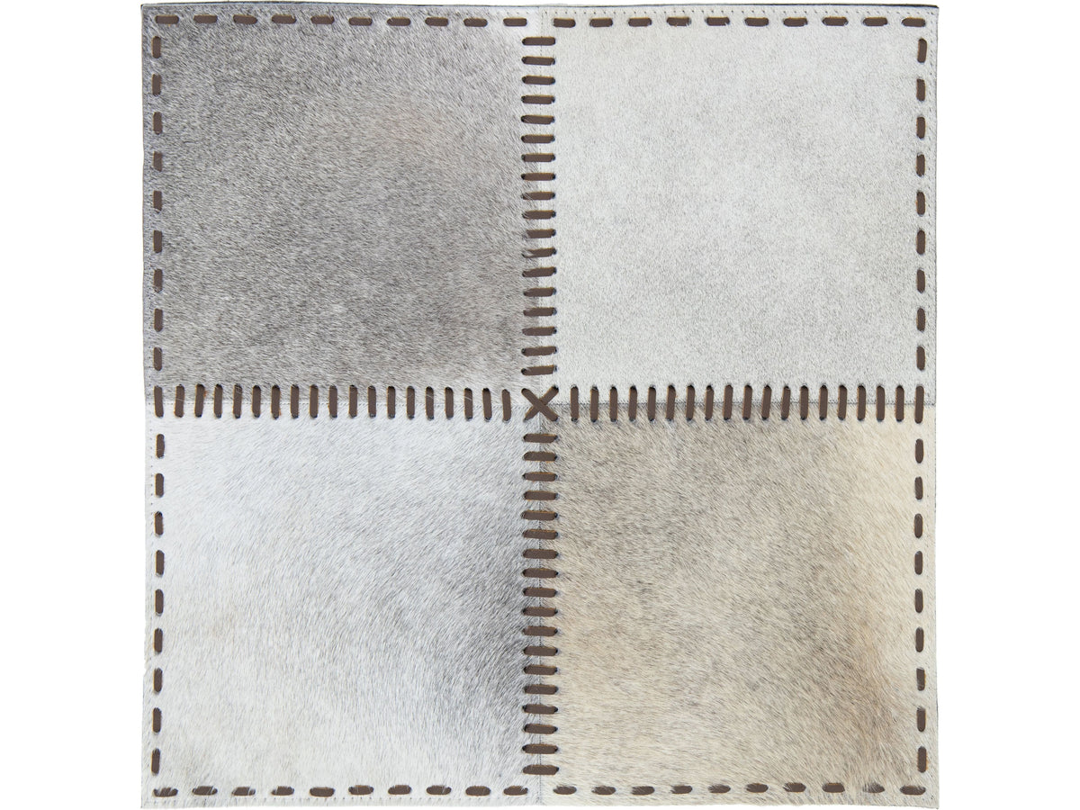Modern Genuine Cowhide Leather Custom Rug