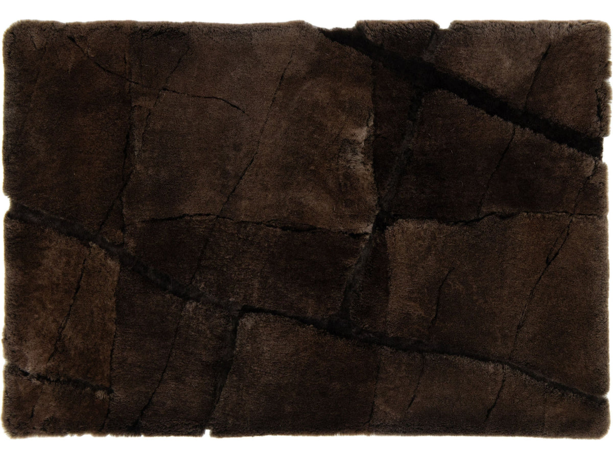 Modern Genuine Sheep Leather Custom Rug