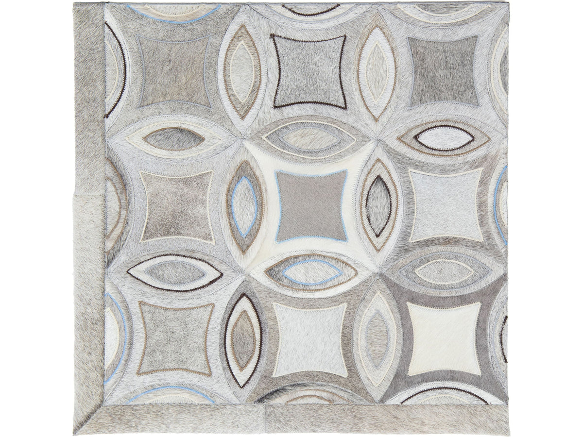 Modern Genuine Cowhide Leather Custom Rug