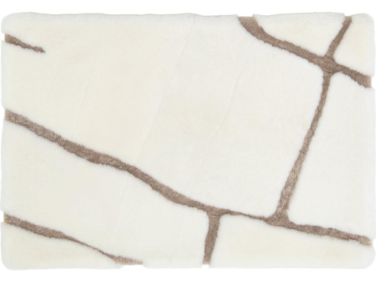 Modern Genuine Sheep Leather Custom Rug