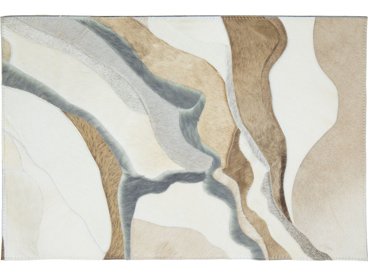 Modern Genuine Cowhide Leather Custom Rug