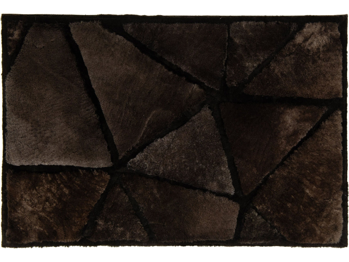 Modern Genuine Sheep Leather Custom Rug