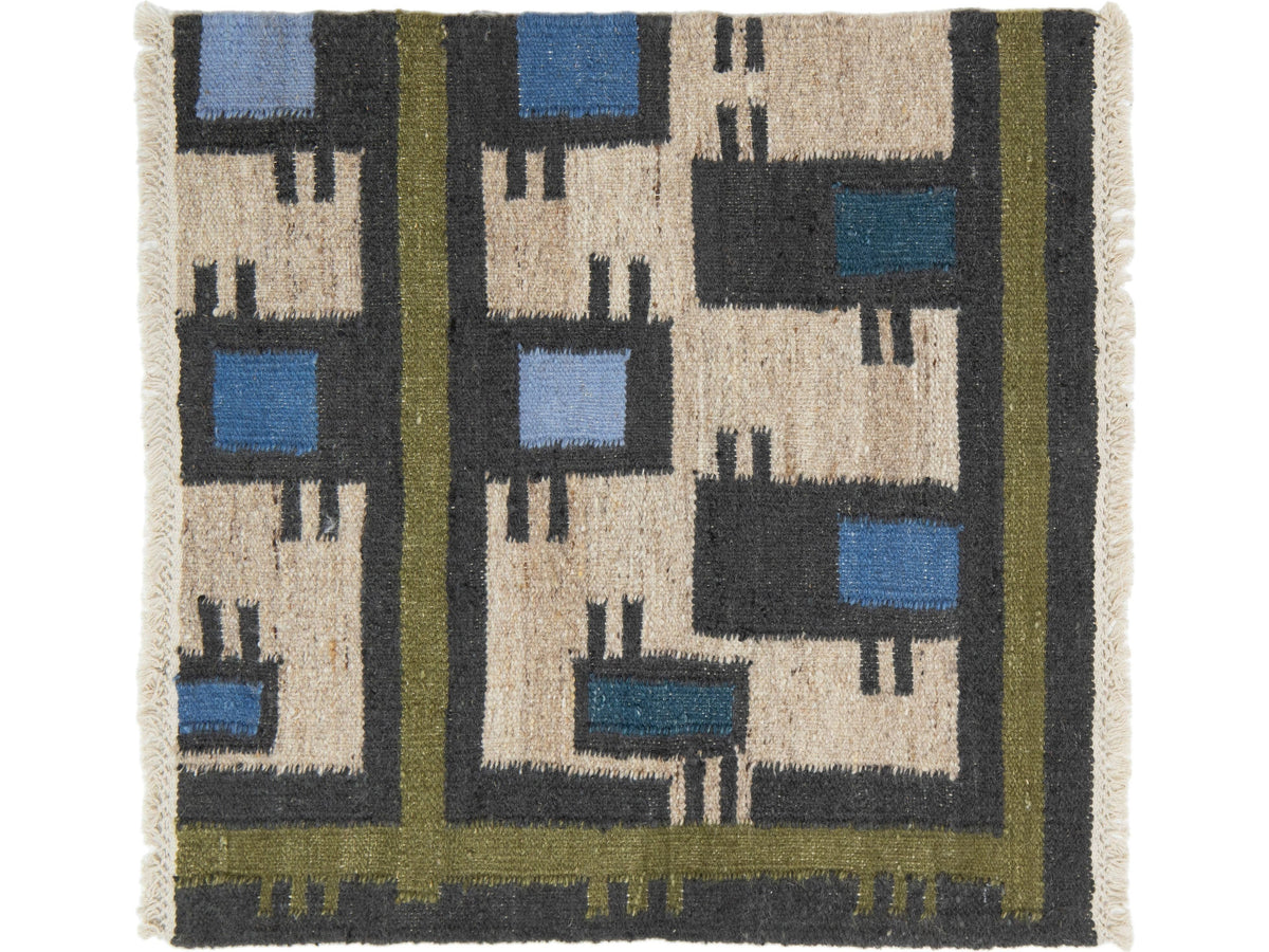 Modern Kilim Flatweave Wool Custom Rug