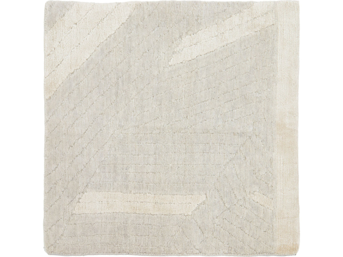 Modern Nepal Wool and Silk Custom Rug