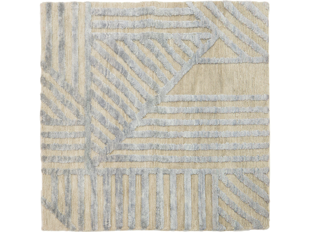 Modern Nepal Wool and Silk Custom Rug