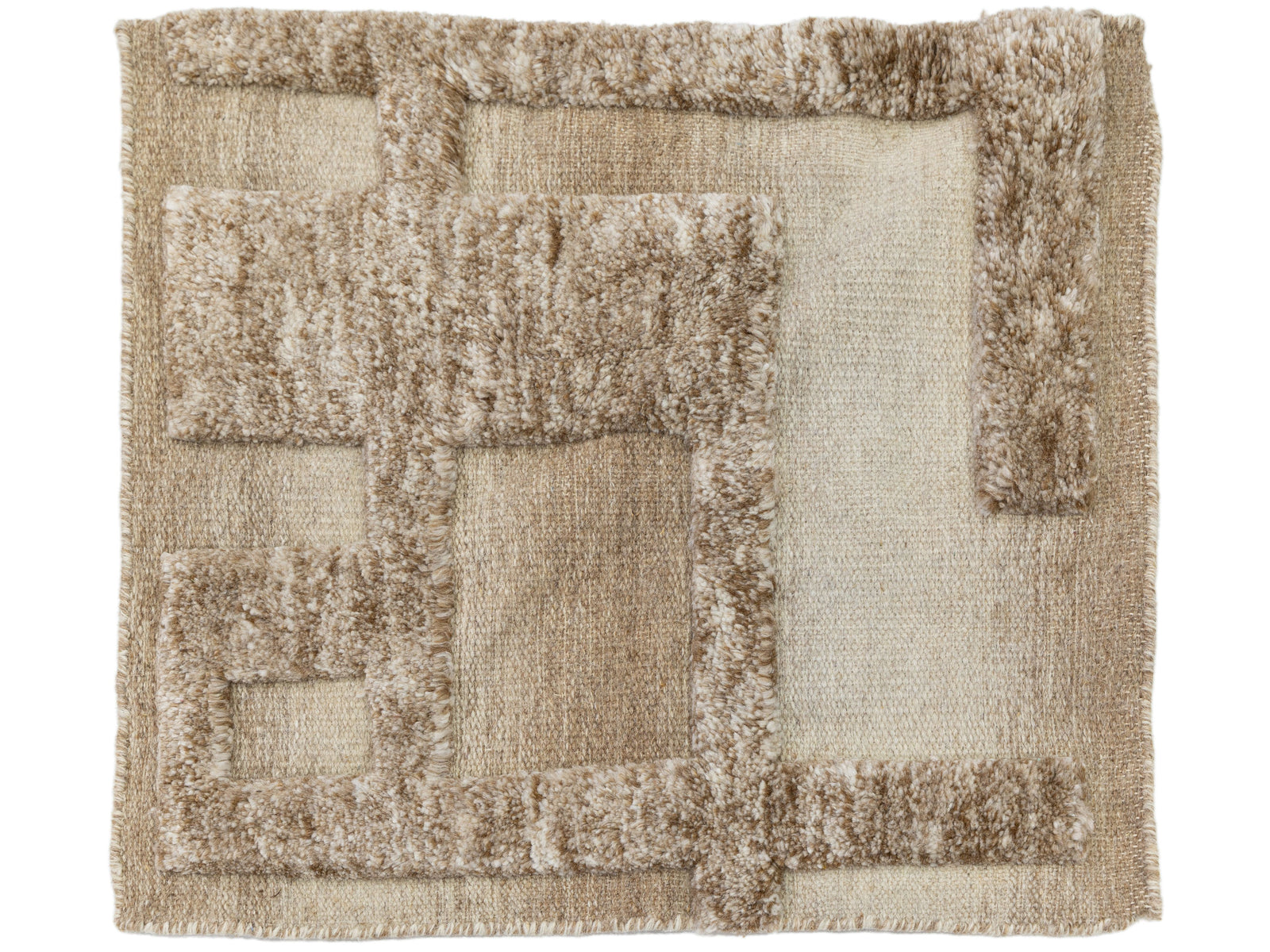Modern High-Low Wool Custom Rug