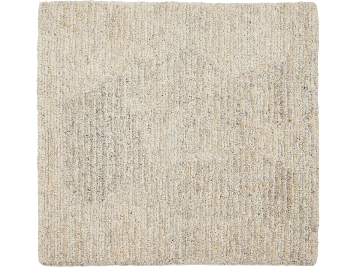 Modern Moroccan Wool and Linen Custom Rug