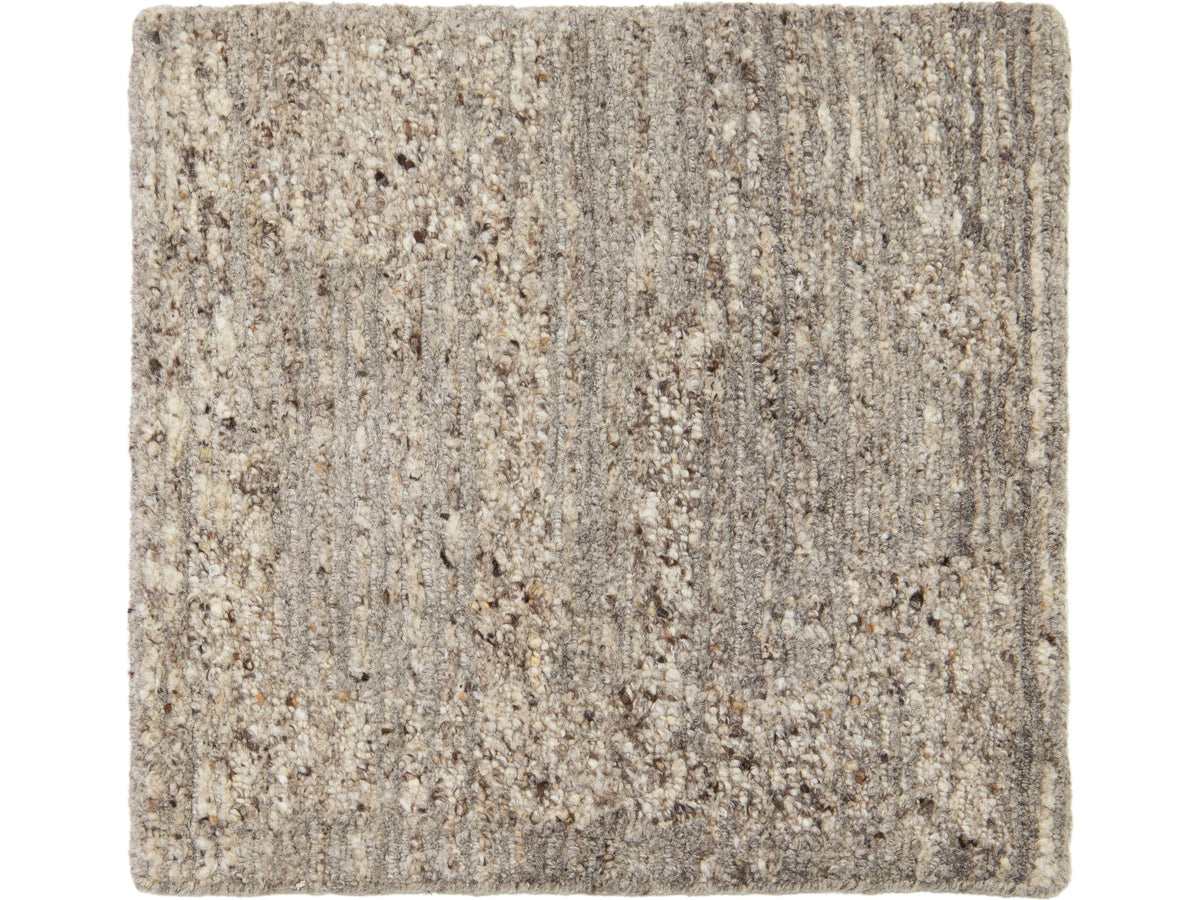 Modern Moroccan Wool and Linen Custom Rug