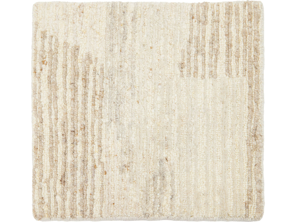 Modern Moroccan Wool and Linen Custom Rug