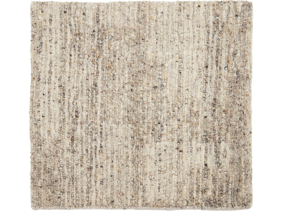 Modern Moroccan Wool and Linen Custom Rug