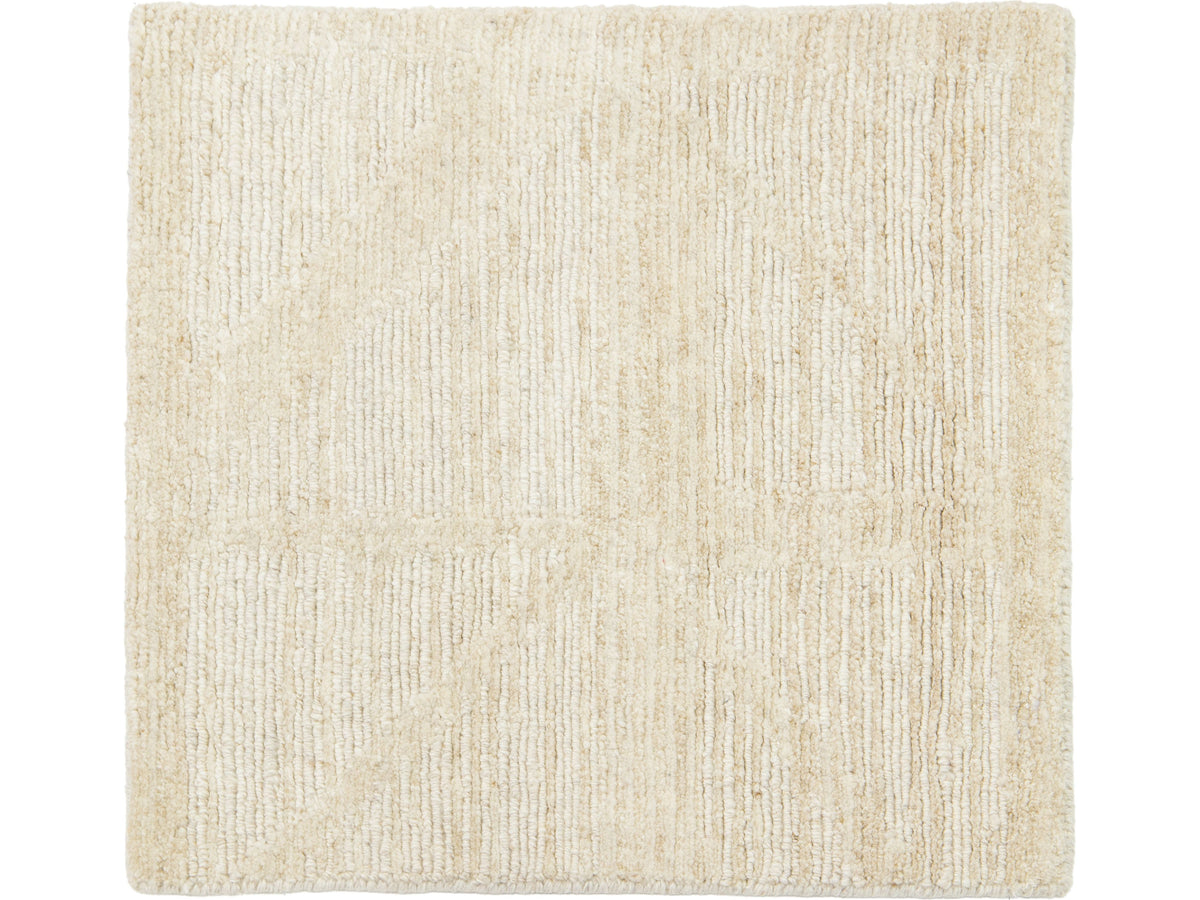Modern Moroccan Wool and Linen Custom Rug