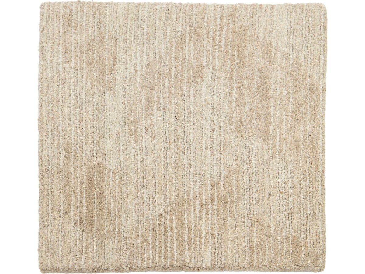 Modern Moroccan Wool and Linen Custom Rug
