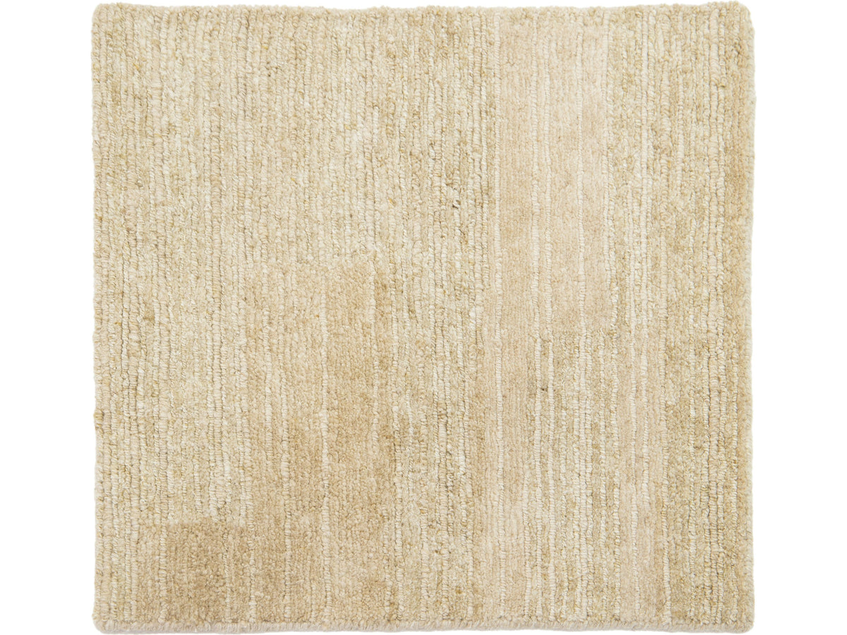 Modern Moroccan Wool and Linen Custom Rug