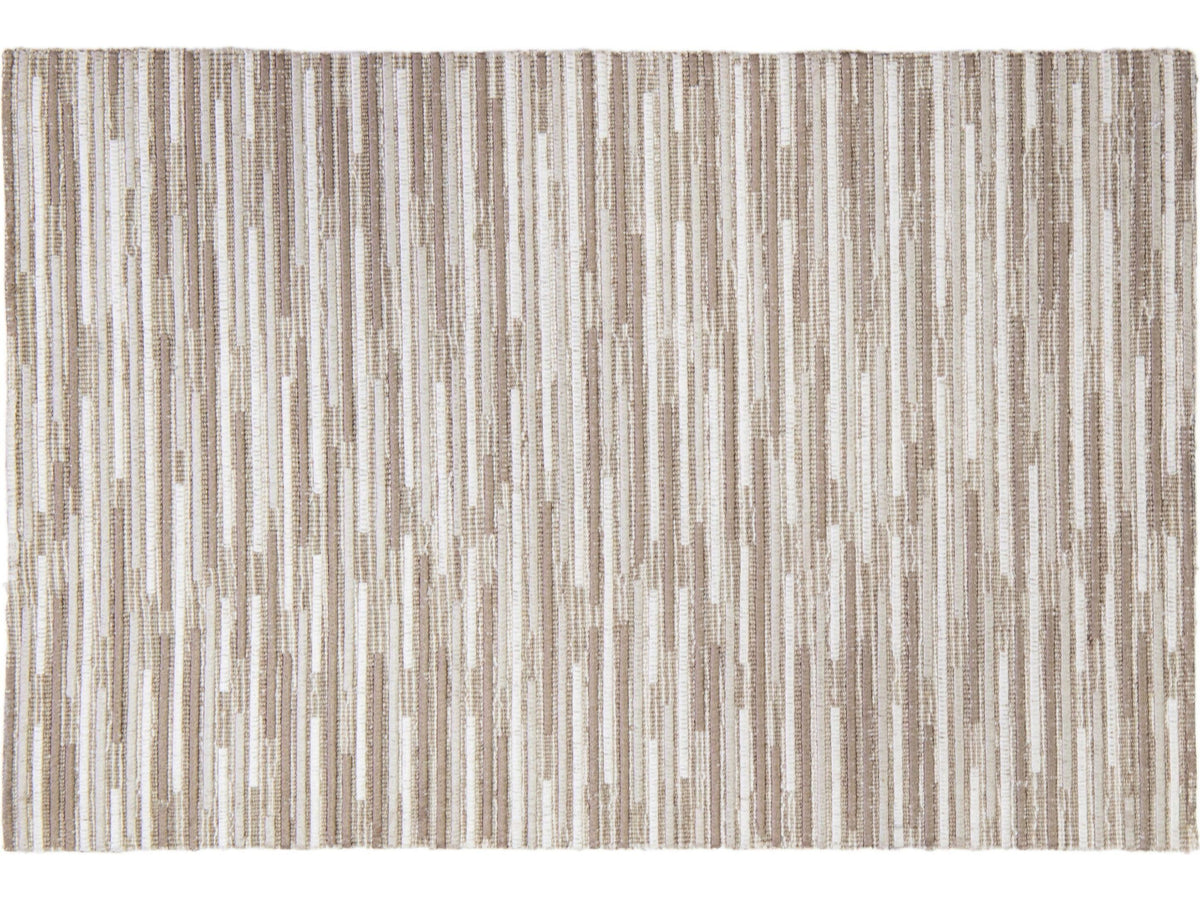 Modern Evita Broadloom Wool and Tencel Custom Rug
