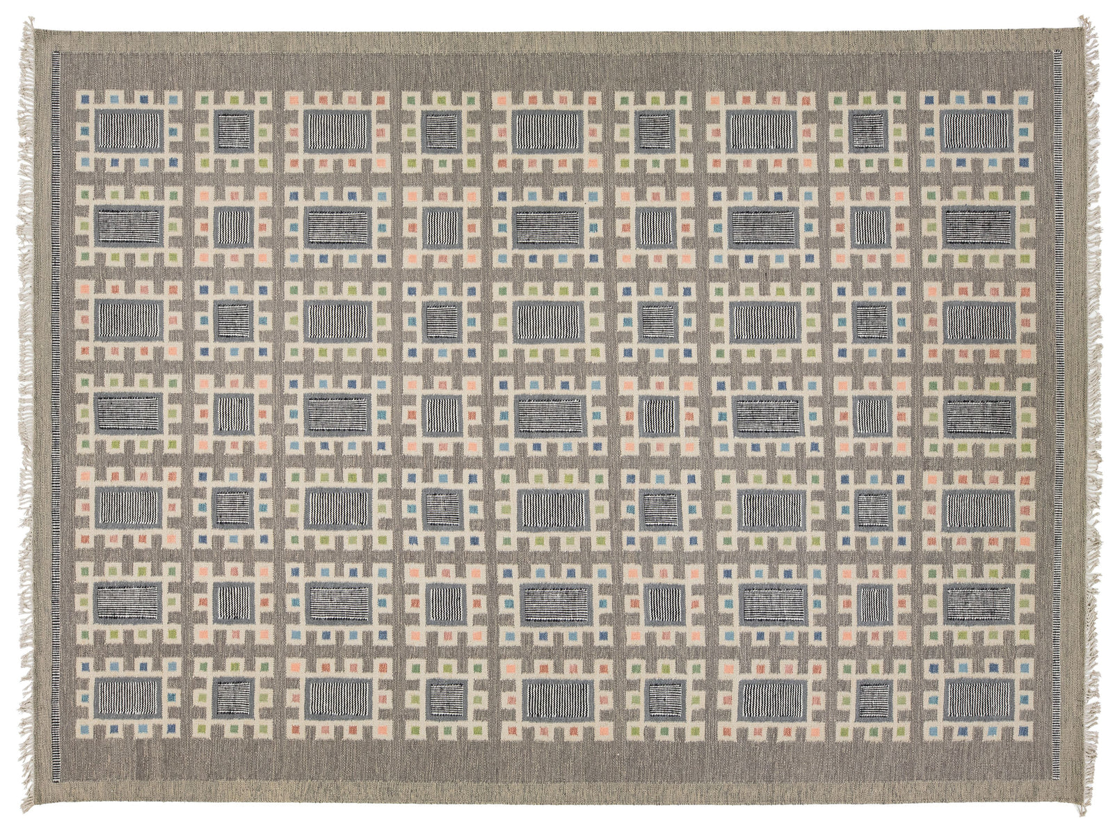 Modern Swedish Wool Rug 10 X 14