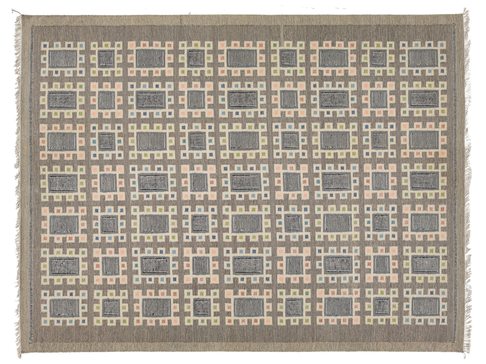 Modern Swedish Wool Rug 10 X 14