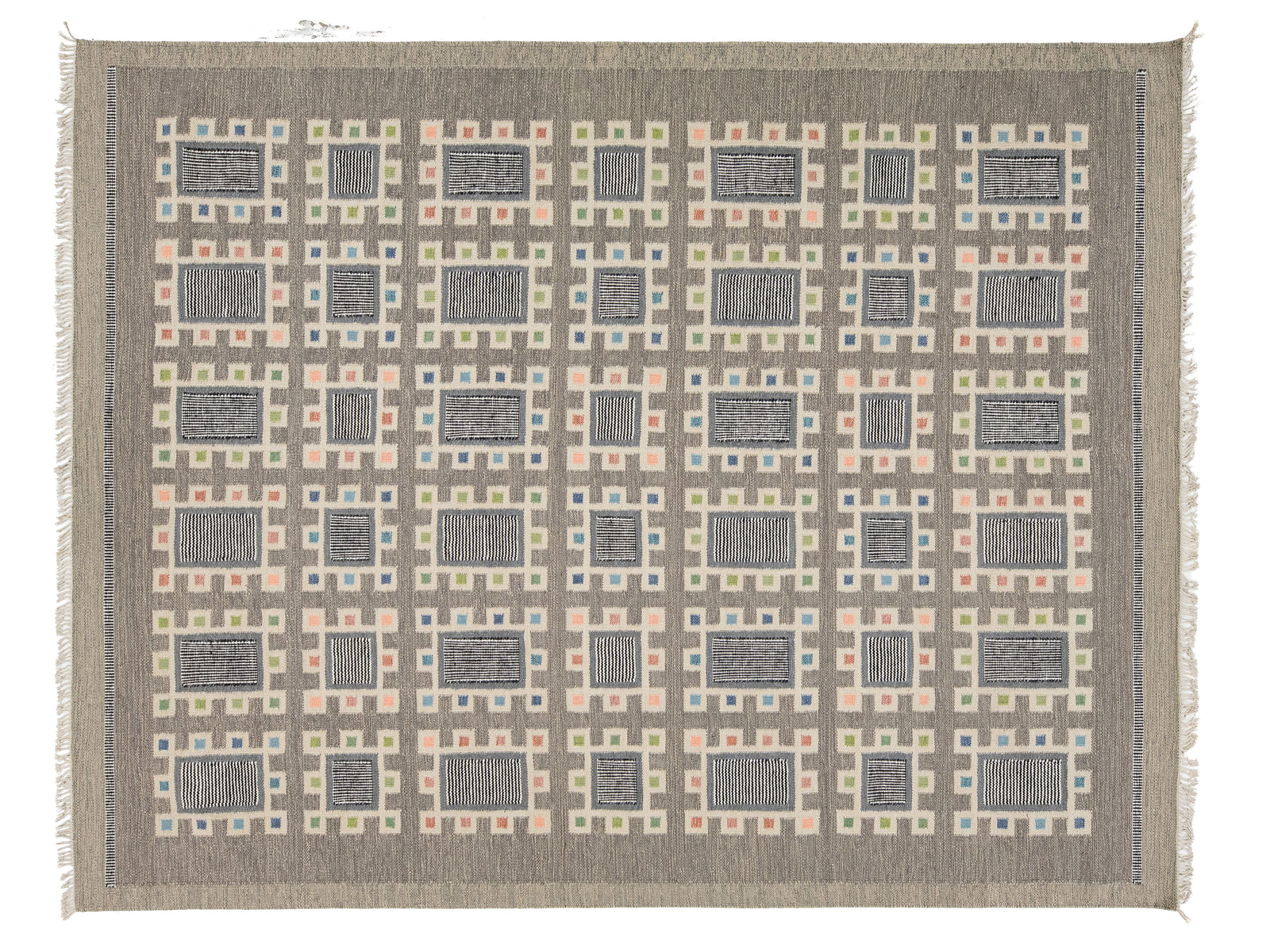 Modern Swedish Wool Rug 9 X 12