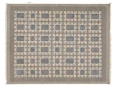 Modern Swedish Wool Rug 9 X 12
