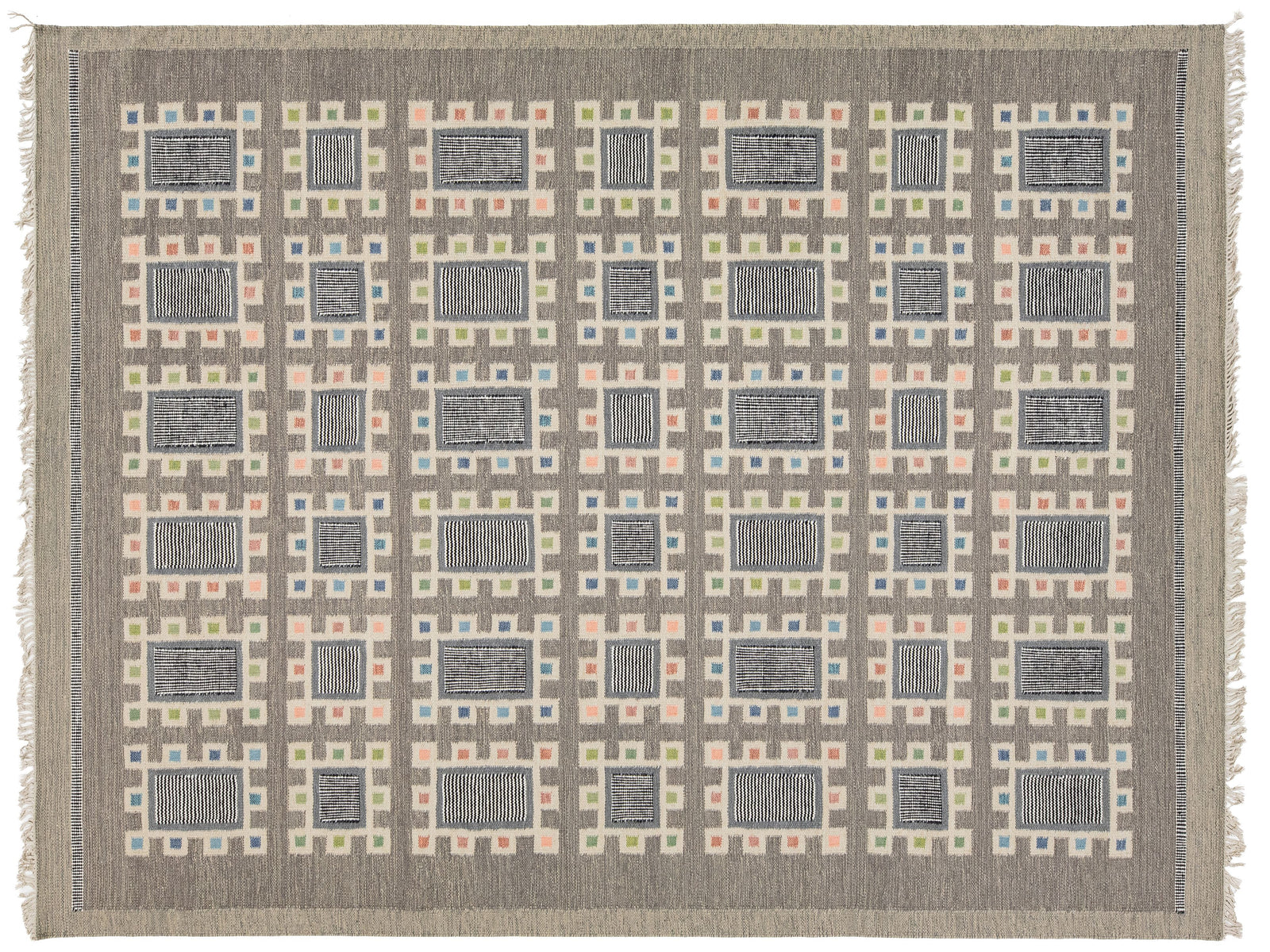 Modern Swedish Wool Rug 9 X 12
