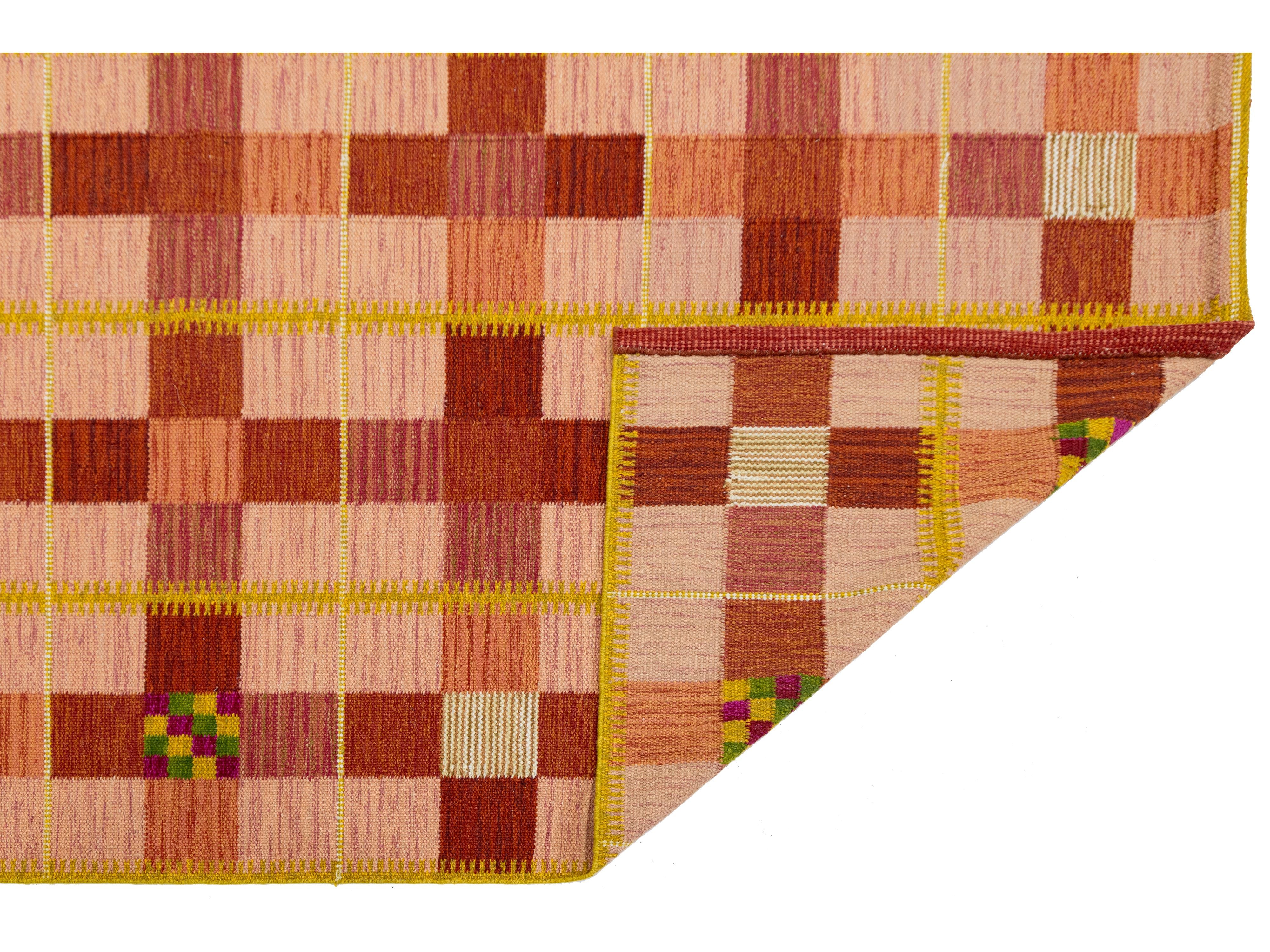 Modern Swedish Wool Rug 9 X 12