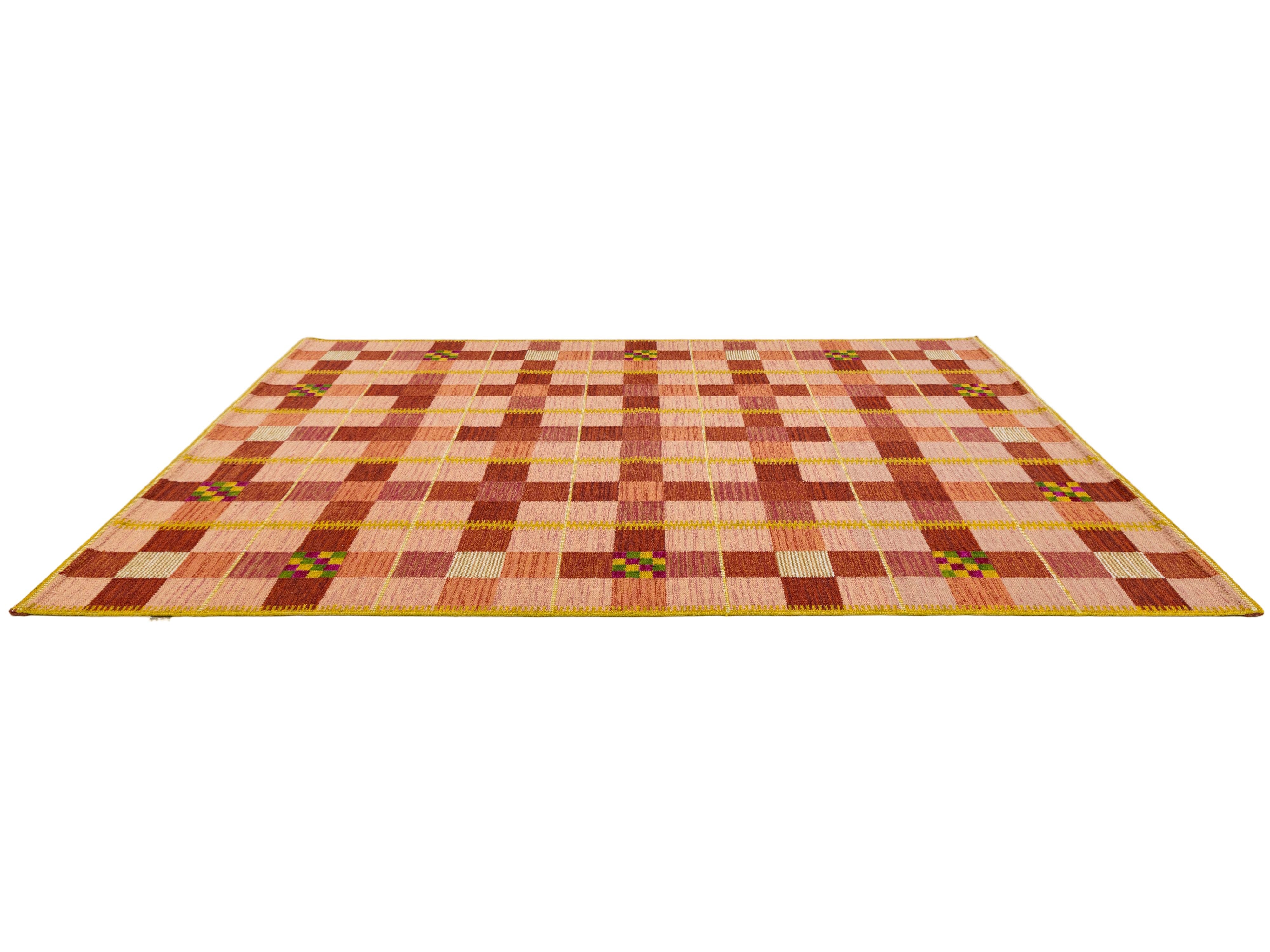 Modern Swedish Wool Rug 9 X 12