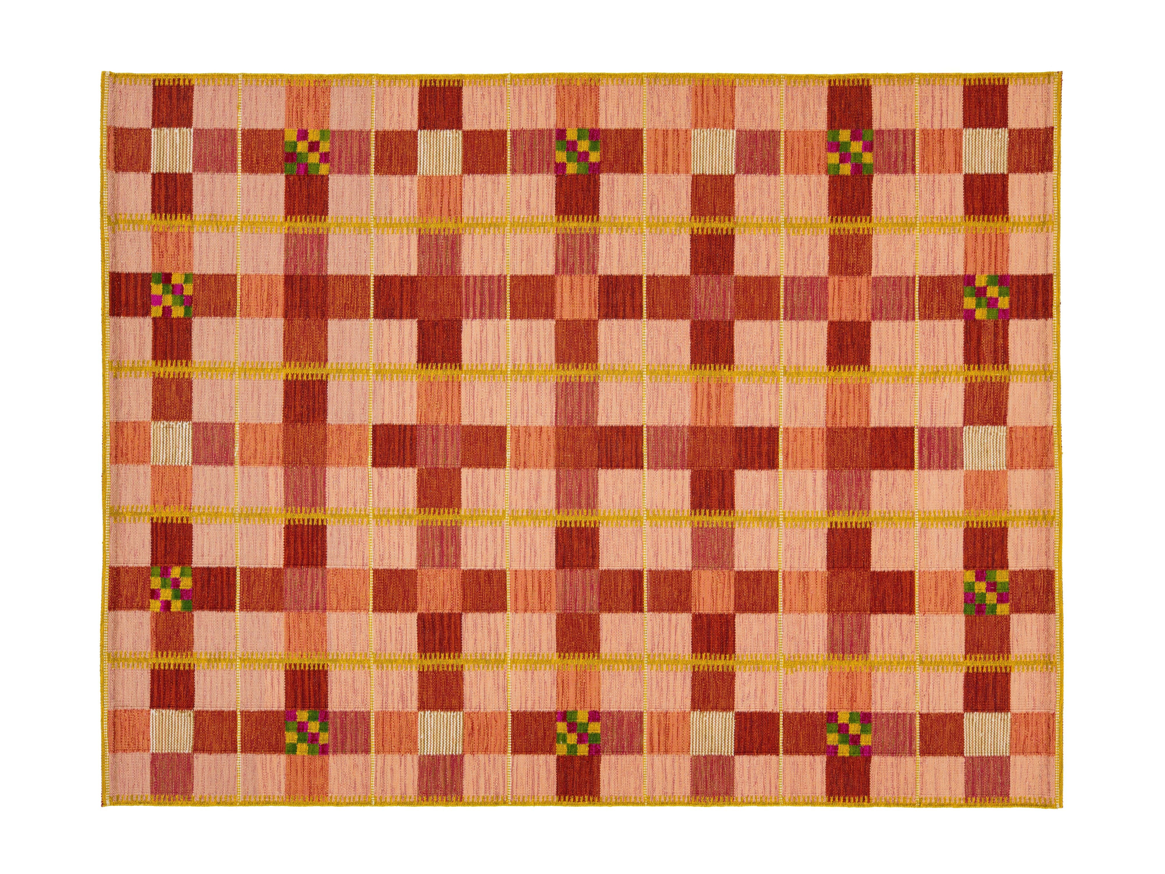 Modern Swedish Wool Rug 9 X 12