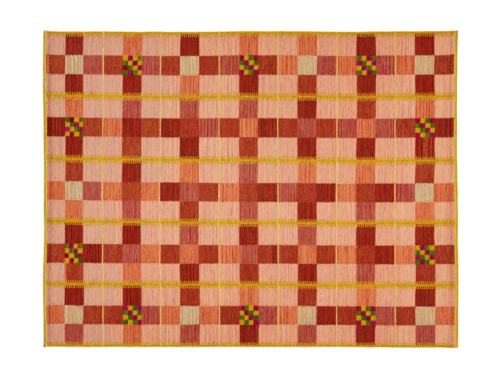 Modern Swedish Wool Rug 9 X 12