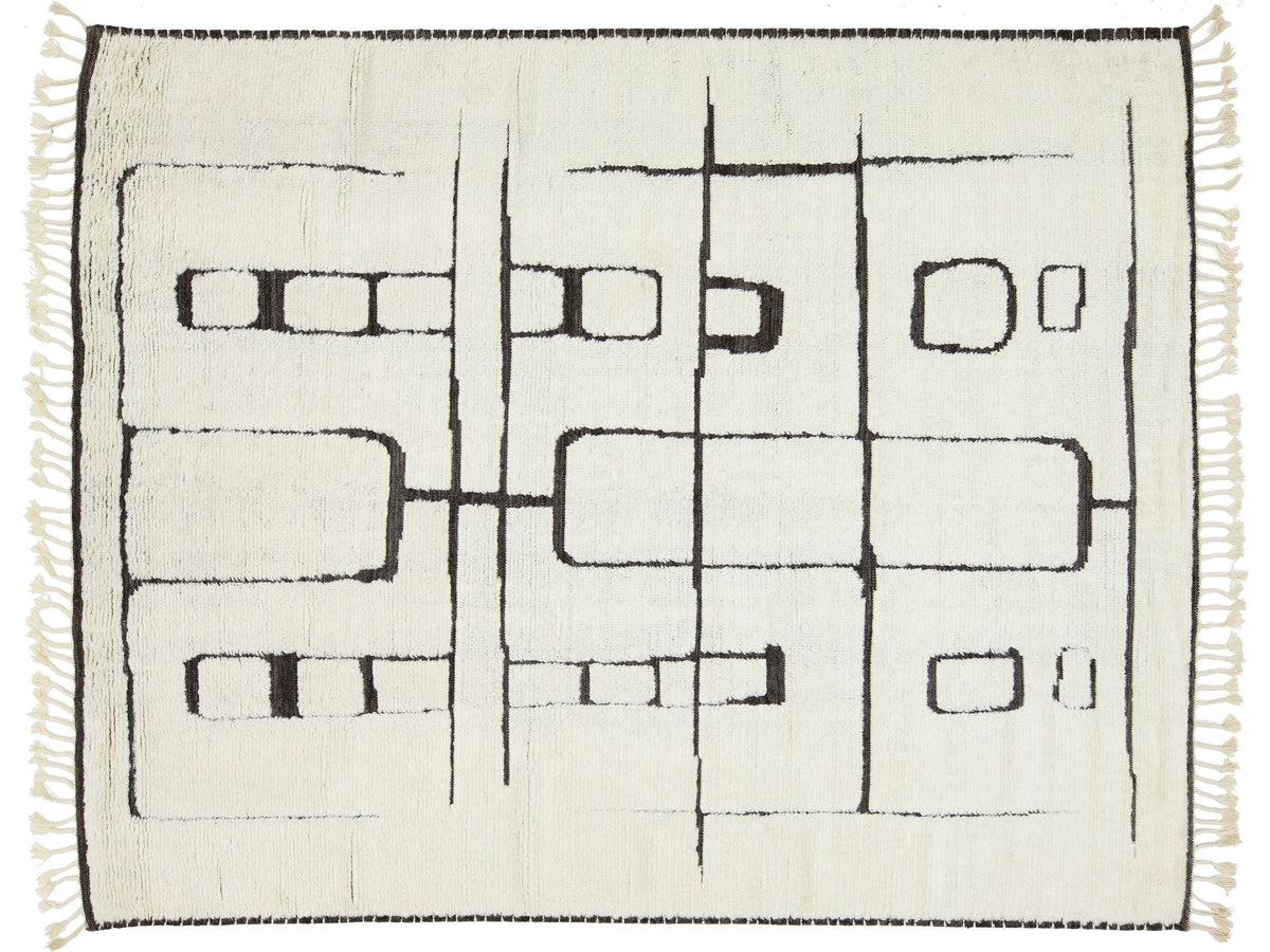 Modern Safi Collection Wool Rug 9 X 12
