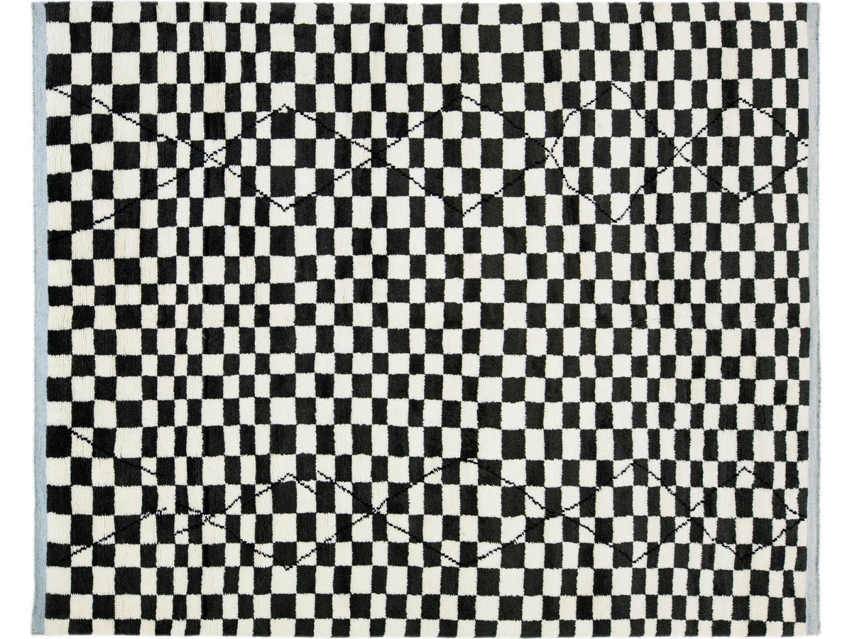 Modern Moroccan Wool Rug 8 X 10