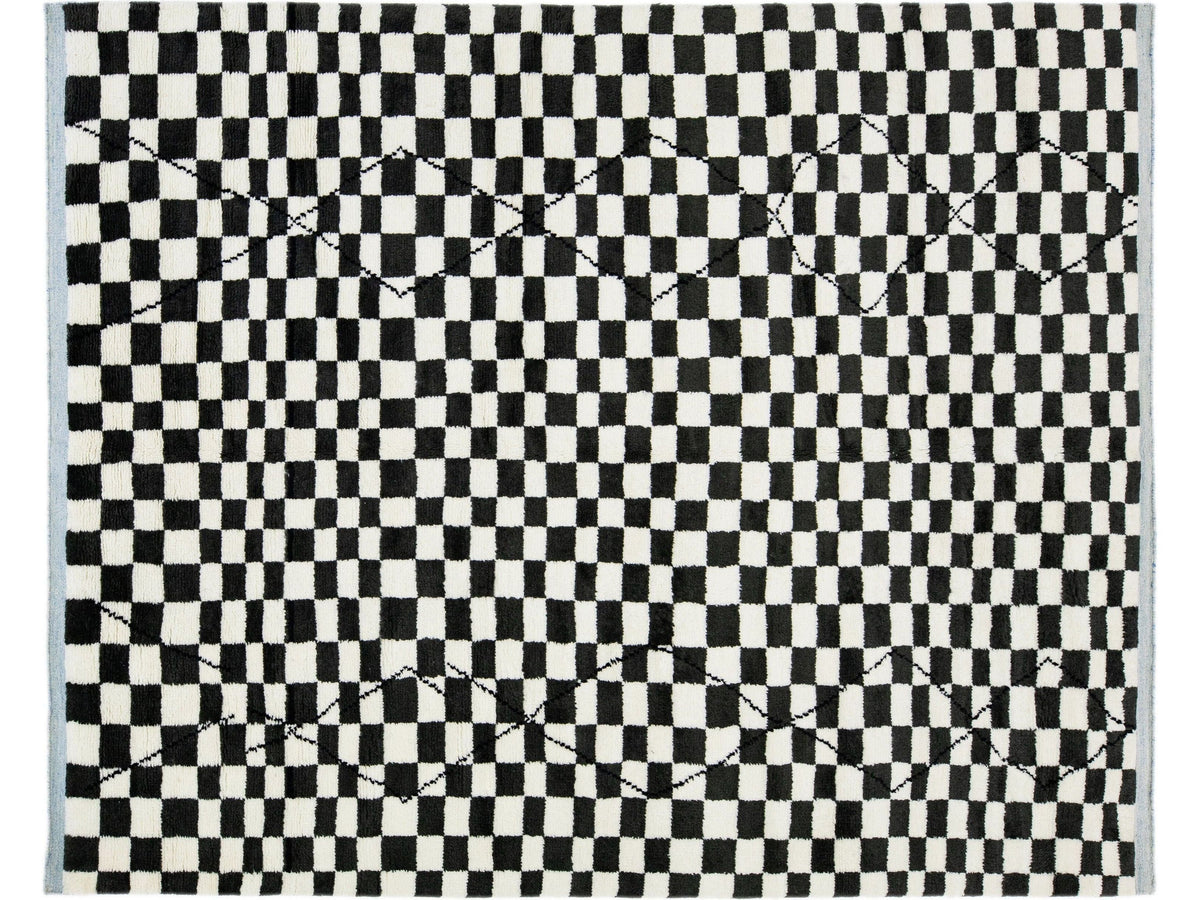 Modern Moroccan Wool Rug 8 X 10