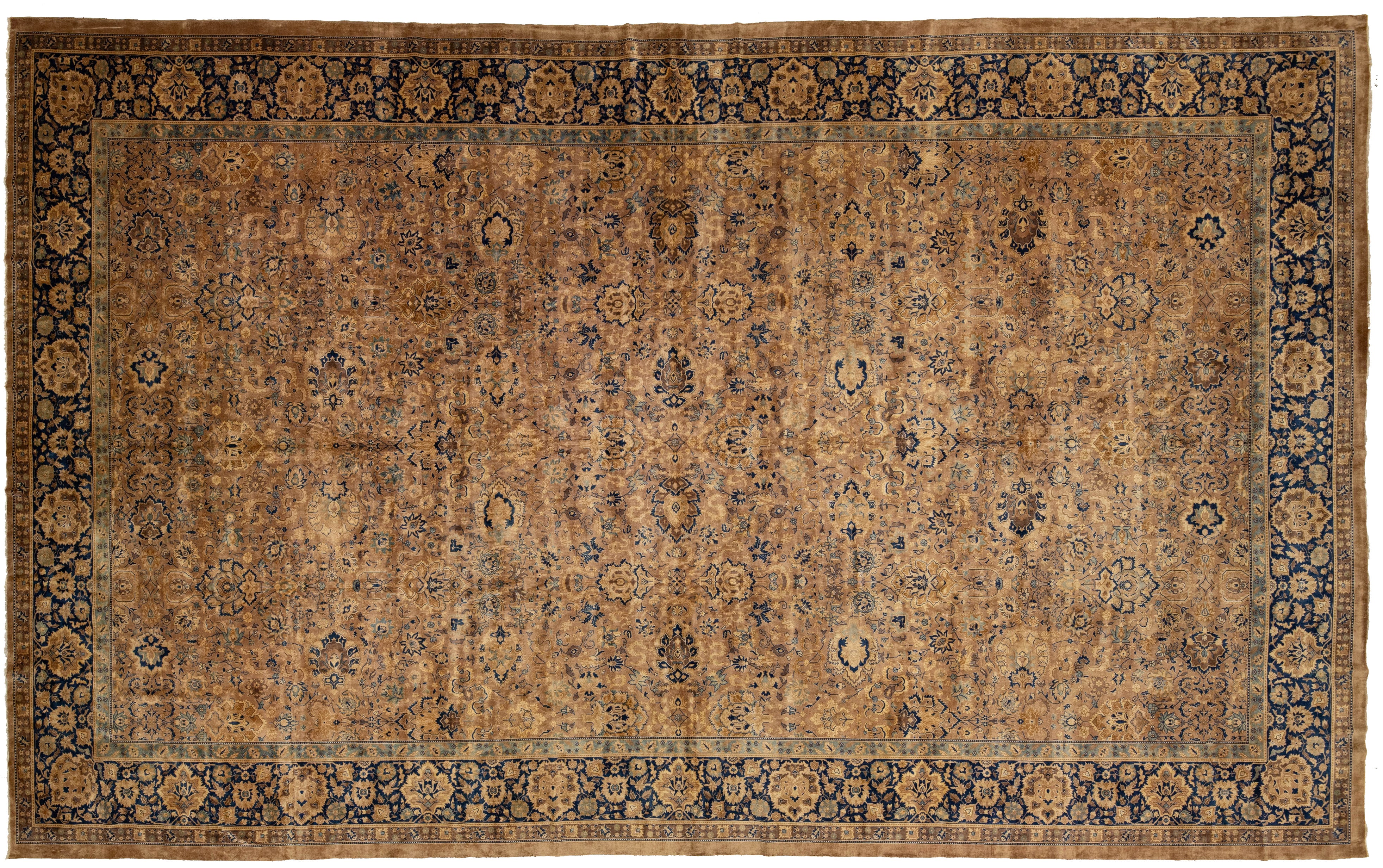 Antique Kerman Wool Rug 15 X 24