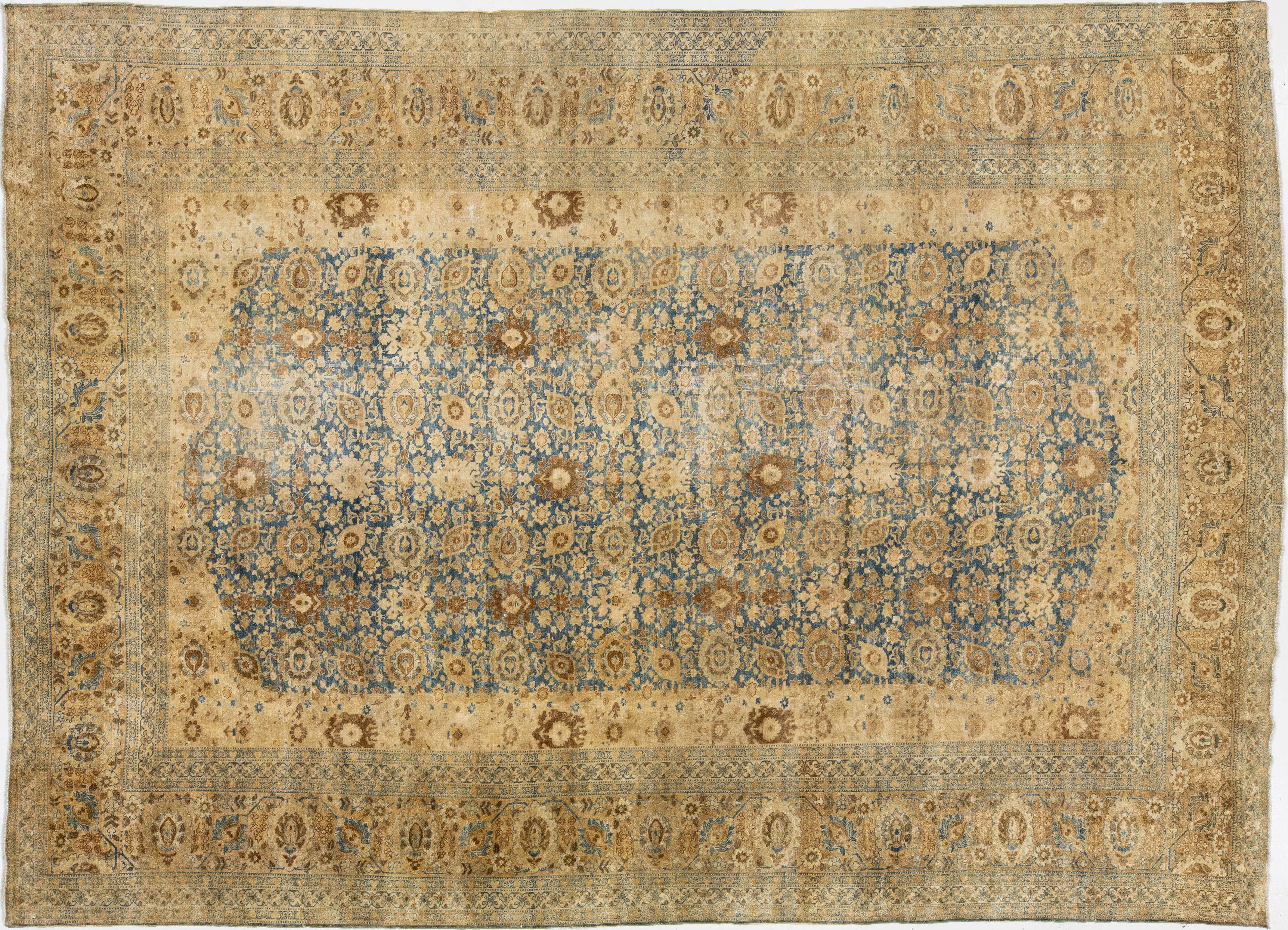 Antique Tabriz Wool Rug 11 X 15