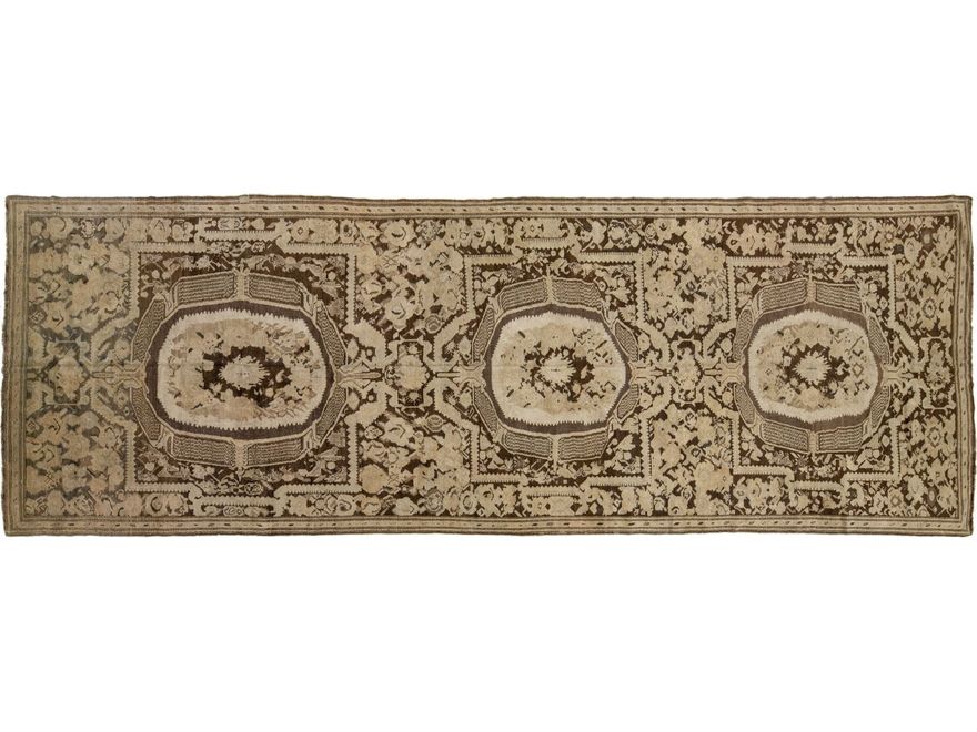 Antique Karabagh Wool Runner 7 X 20