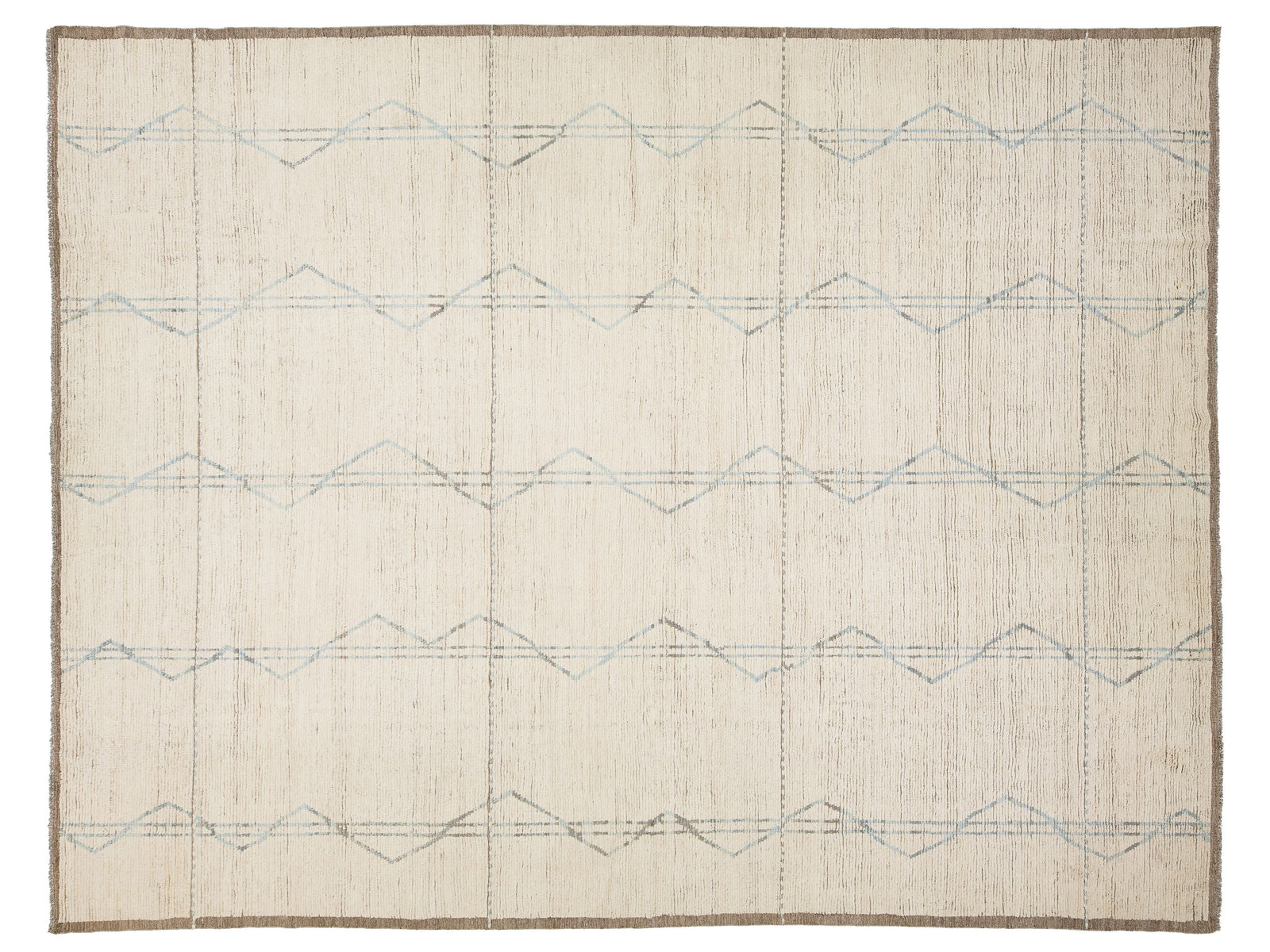 Modern Moroccan Wool Rug 13 X 17