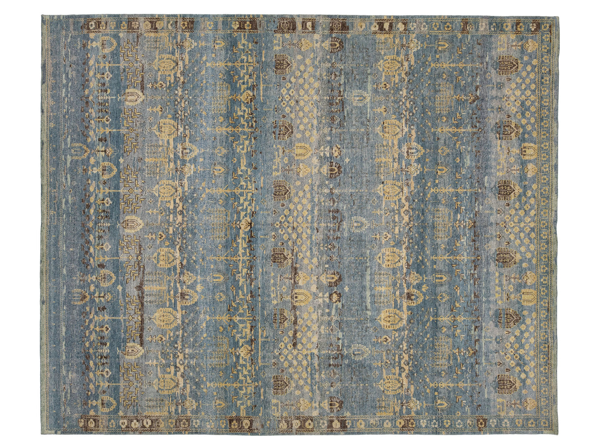 Modern Khotan Wool Rug 12 X 14