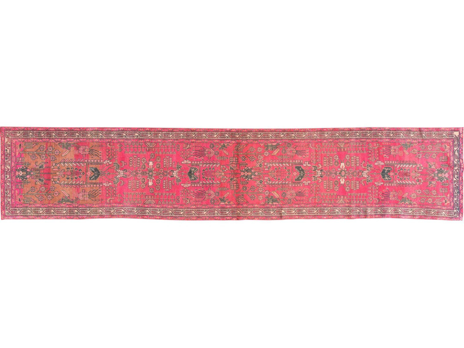 Mid 20th Century Vintage Malayer Wool Runner Rug, 3 X 15