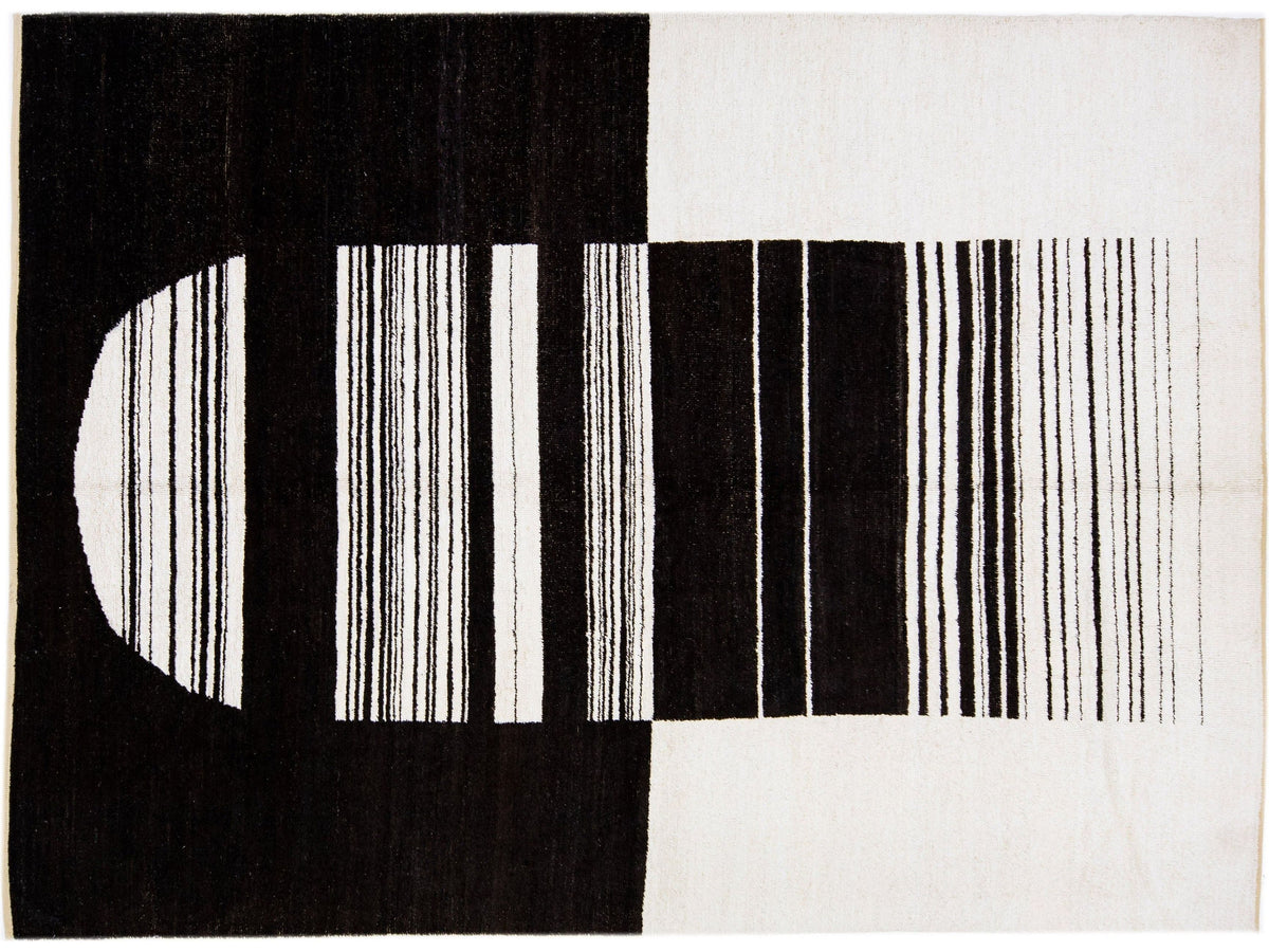 Modern Moroccan Wool Rug 9 X 12