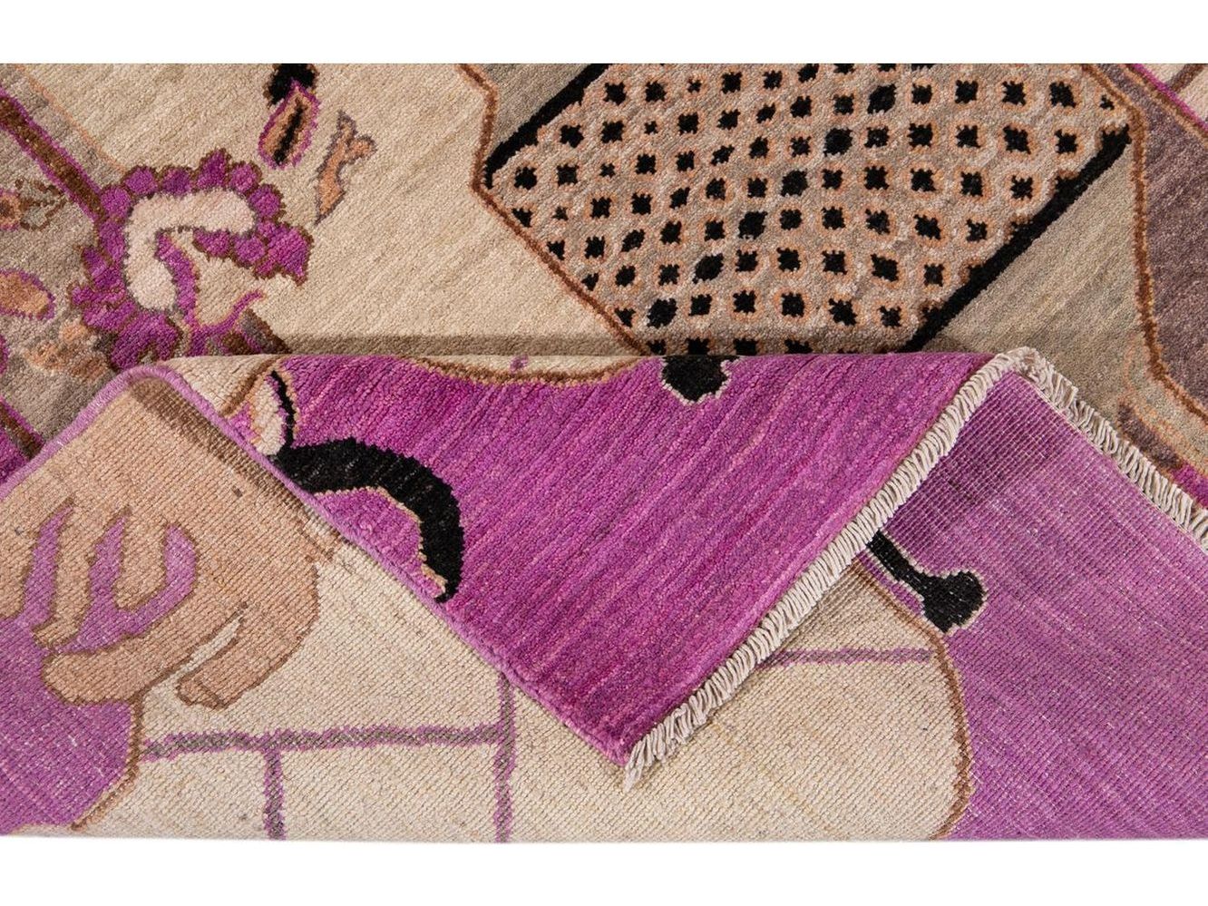 Modern Samarkand Khotan Wool Rug 3 X 6